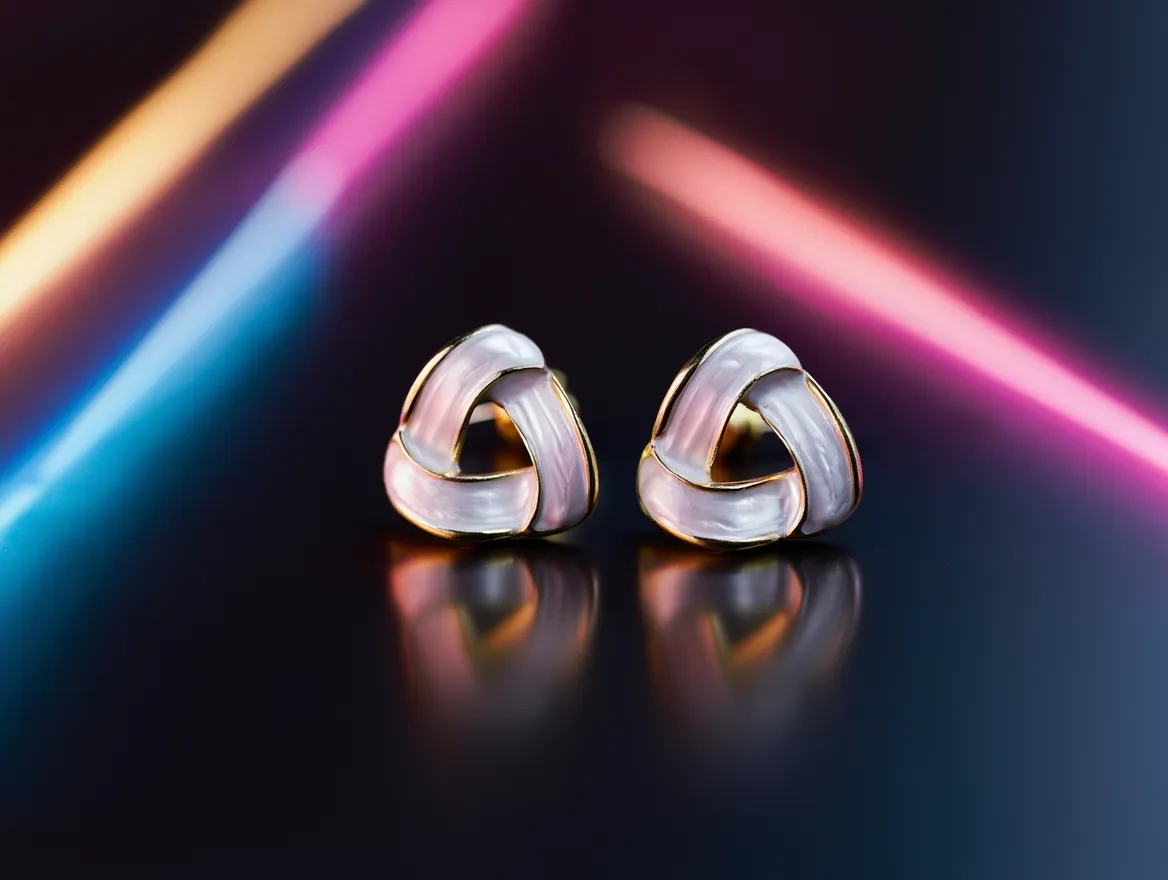 Premium Knot Pearl Earring – Luxurious Gloss Shine Design for Women