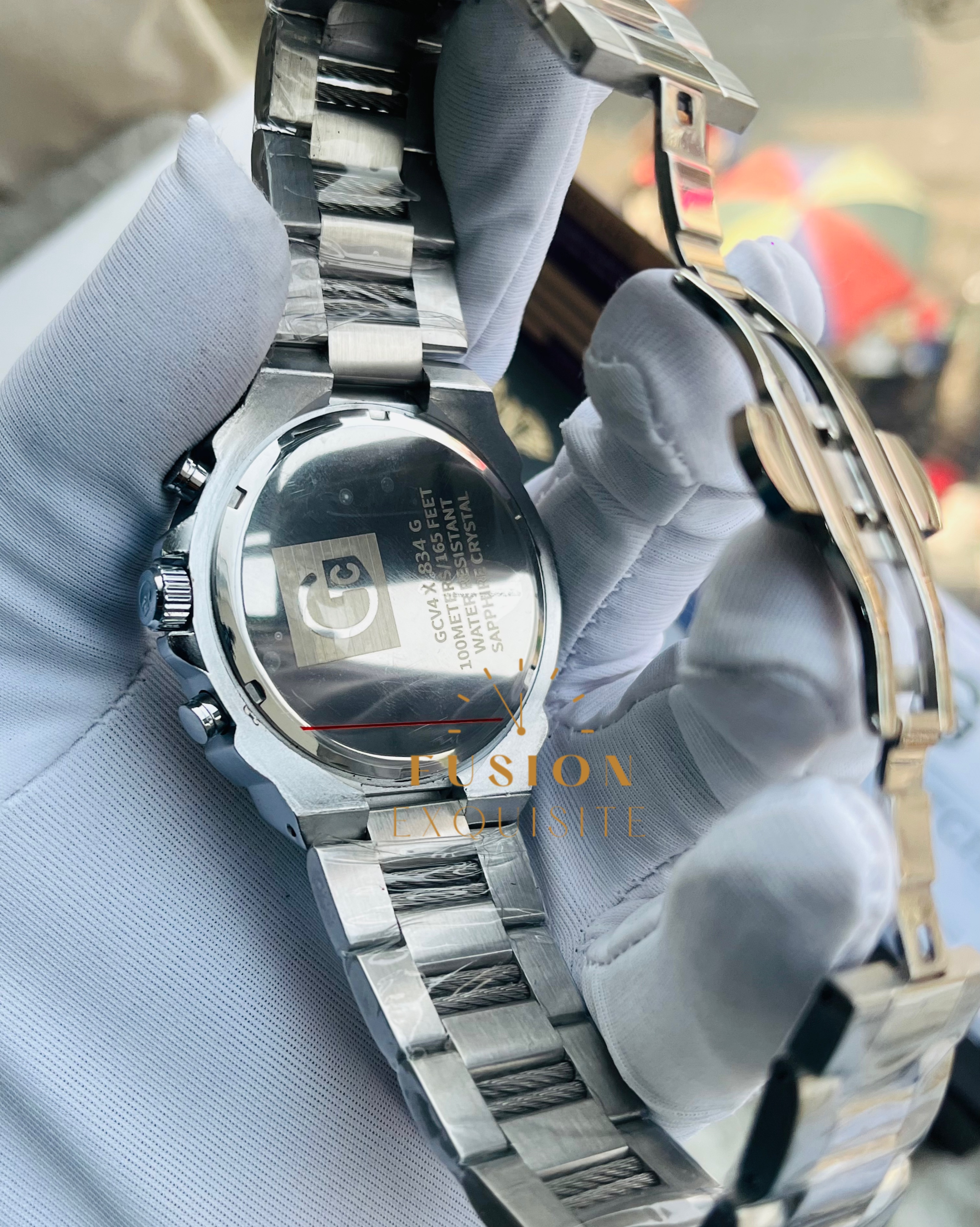 GC Silver White Dial Chronograph Watch (AA Grade)_img_2