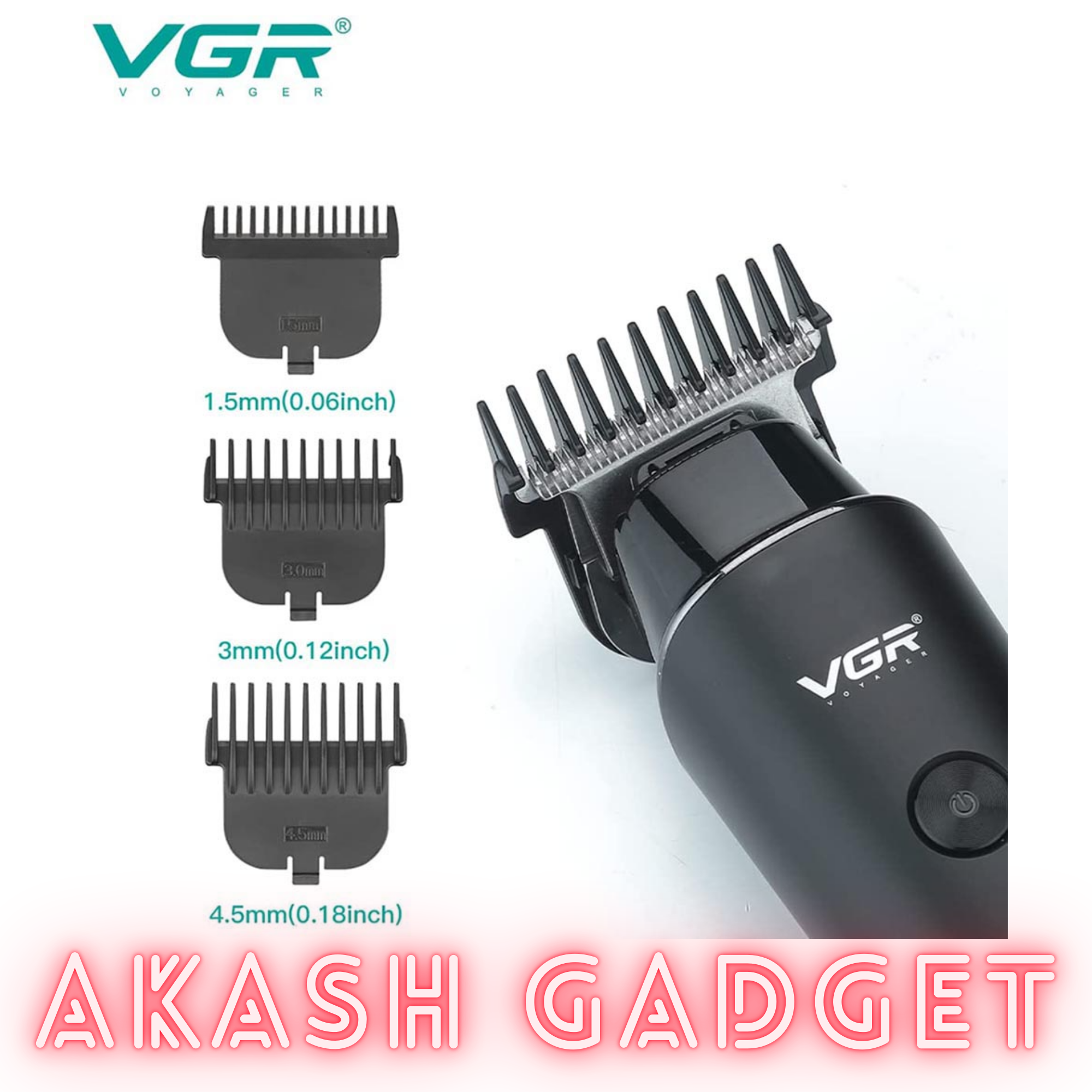 VGR V-937 Rechargeable Professional Hair and Beard Trimmer | Type-C, 2000mAh Battery, 500Min Backup_img_2