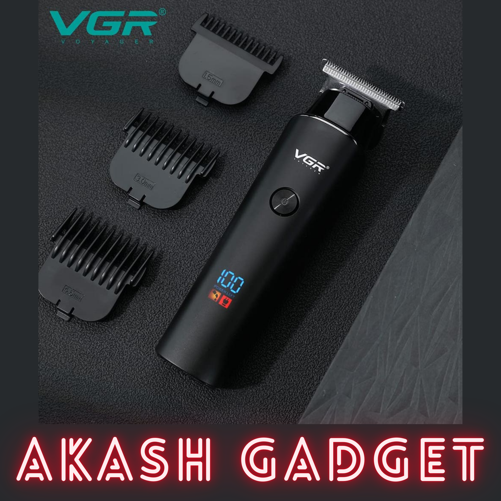 VGR V-937 Rechargeable Professional Hair and Beard Trimmer | Type-C, 2000mAh Battery, 500Min Backup_img_9