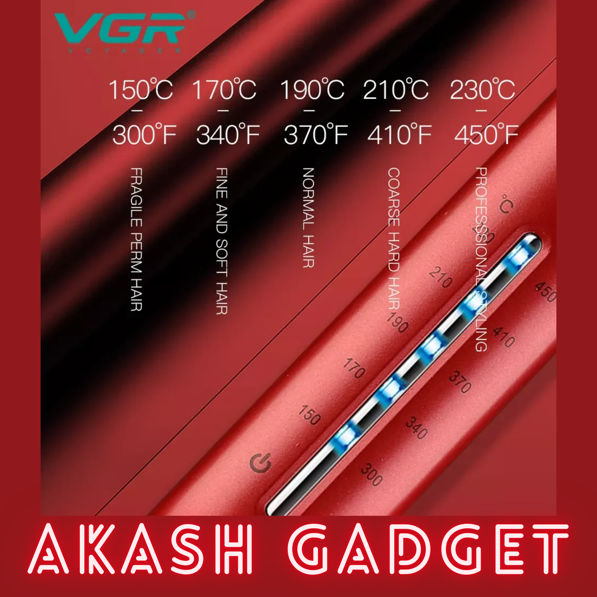 VGR V-556 Professional Hair Straightener for Women | Fast Heating Ceramic Plates_img_8