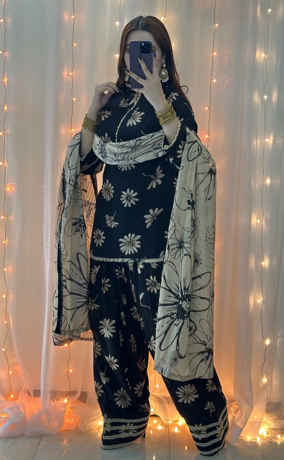 Trendy Farshi Shalwar With Matching Dupatta Three Piece Set_img_3