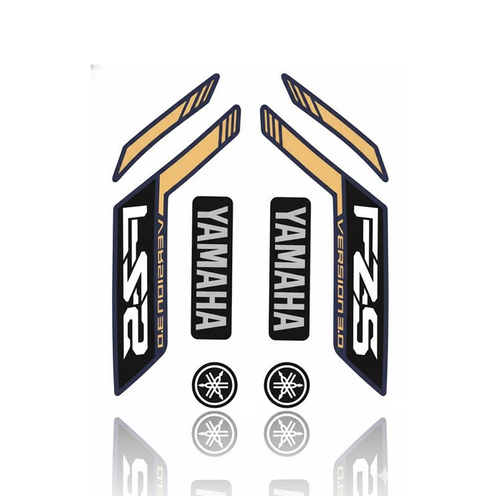 Full Set Sticker for Yamaha FZS V3 (Matte Black Blue) bike._img_0