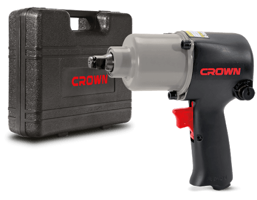 CROWN CT38113 Professional Pneumatic Impact Wrench, 660N.m, 16mm, 1/2inch, 1/4inch; CT38113