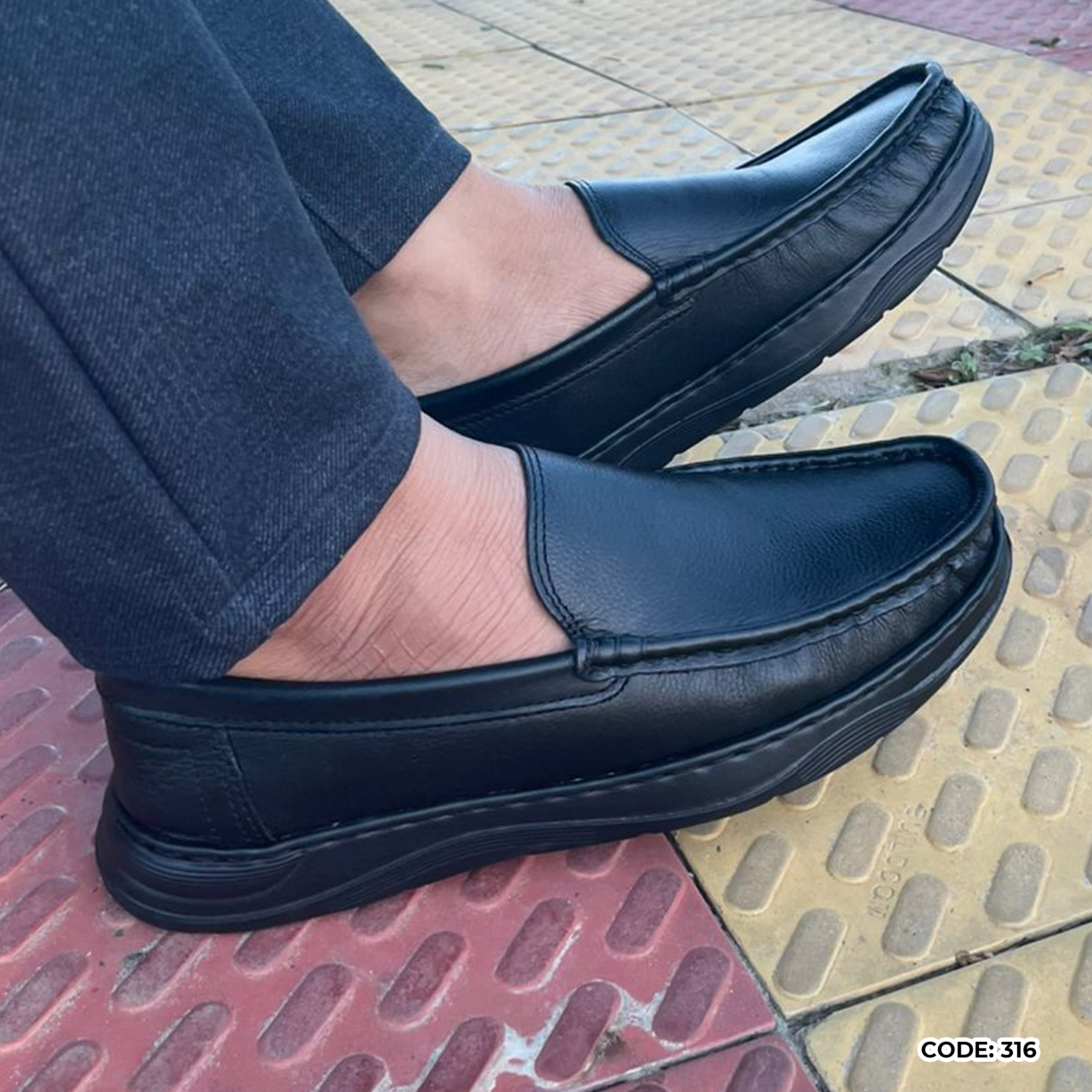 Genuine COW Leather Light Weight Casual Shoes -316_img_0