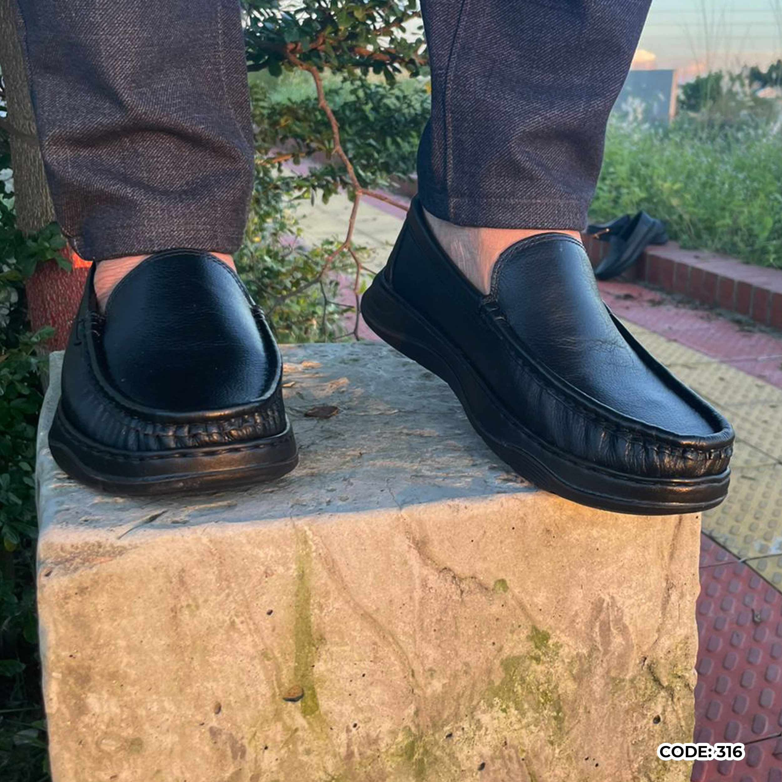 Genuine COW Leather Light Weight Casual Shoes -316_img_4