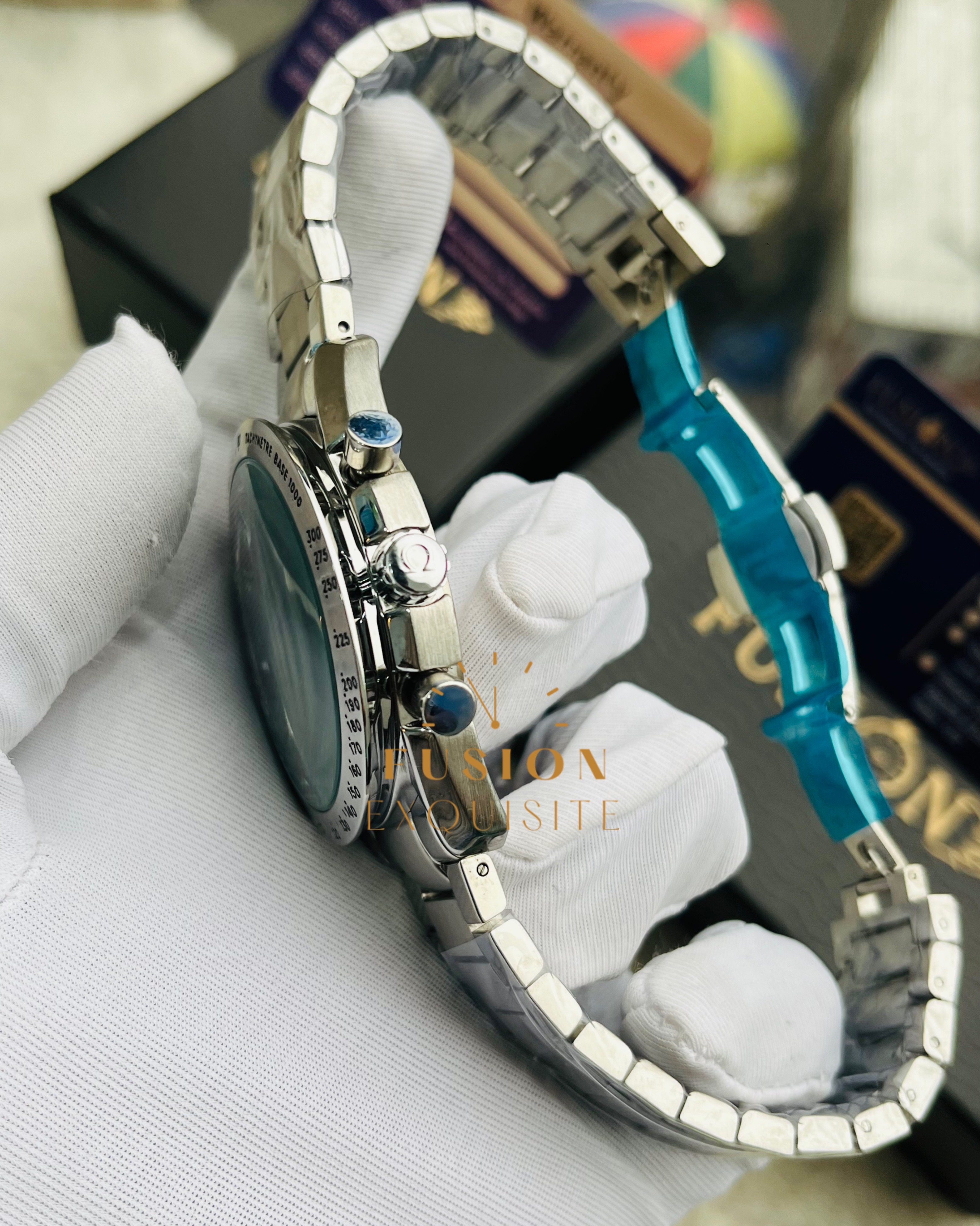 Omega Blue Dial Chronograph Watch (AA Grade)_img_1