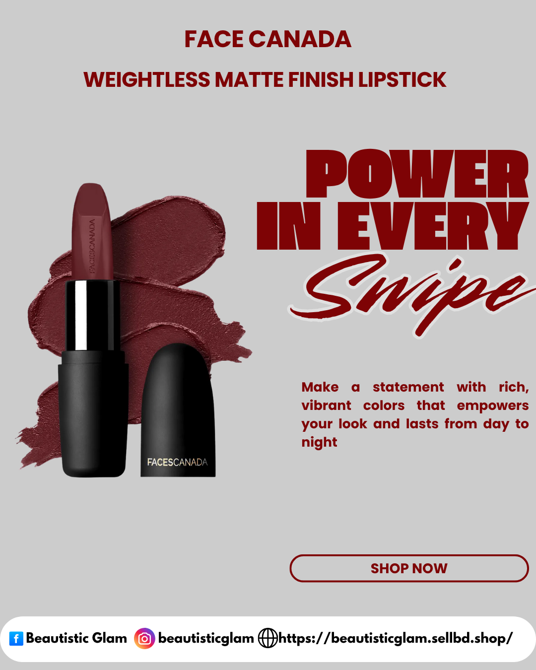 Weightless Matte Finish Lipstick