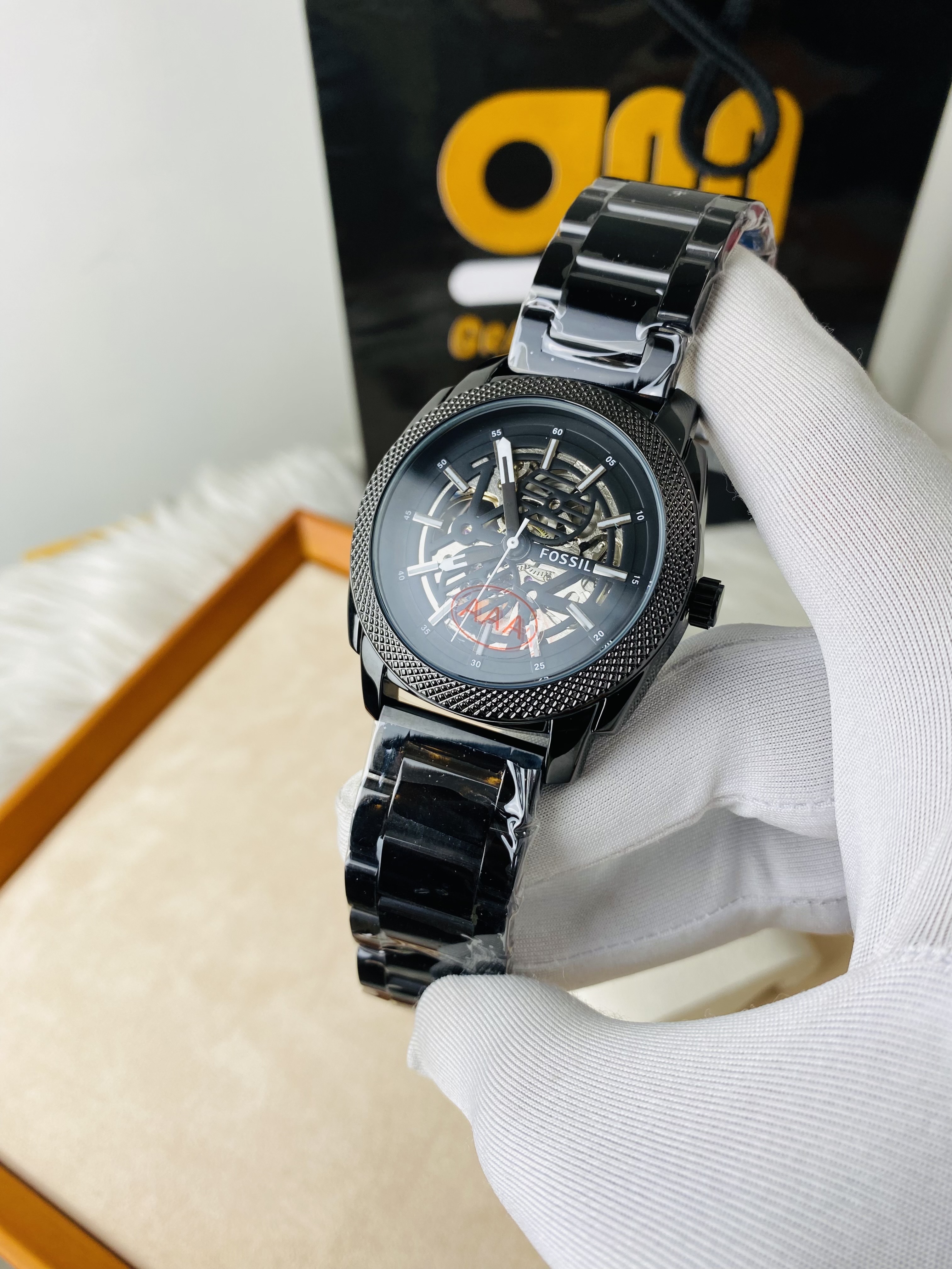 FOSSIL Skeleton FULL BLACK AUTOMATIC_img_1