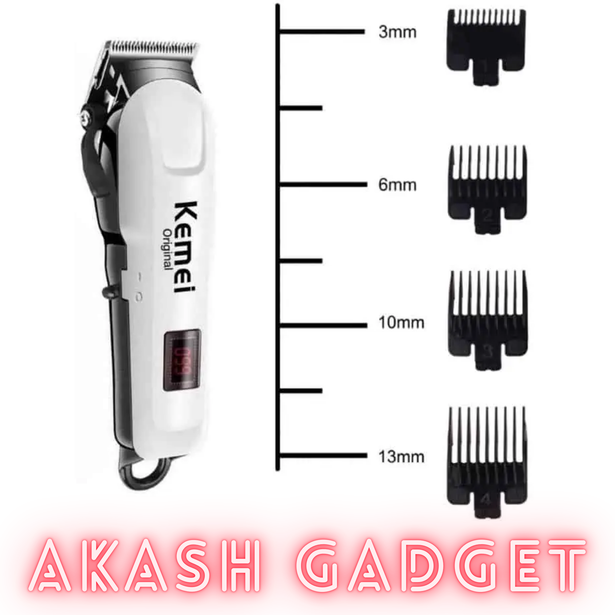 Kemei KM-809A Rechargeable Hair Clipper and Trimmer for Men_img_4