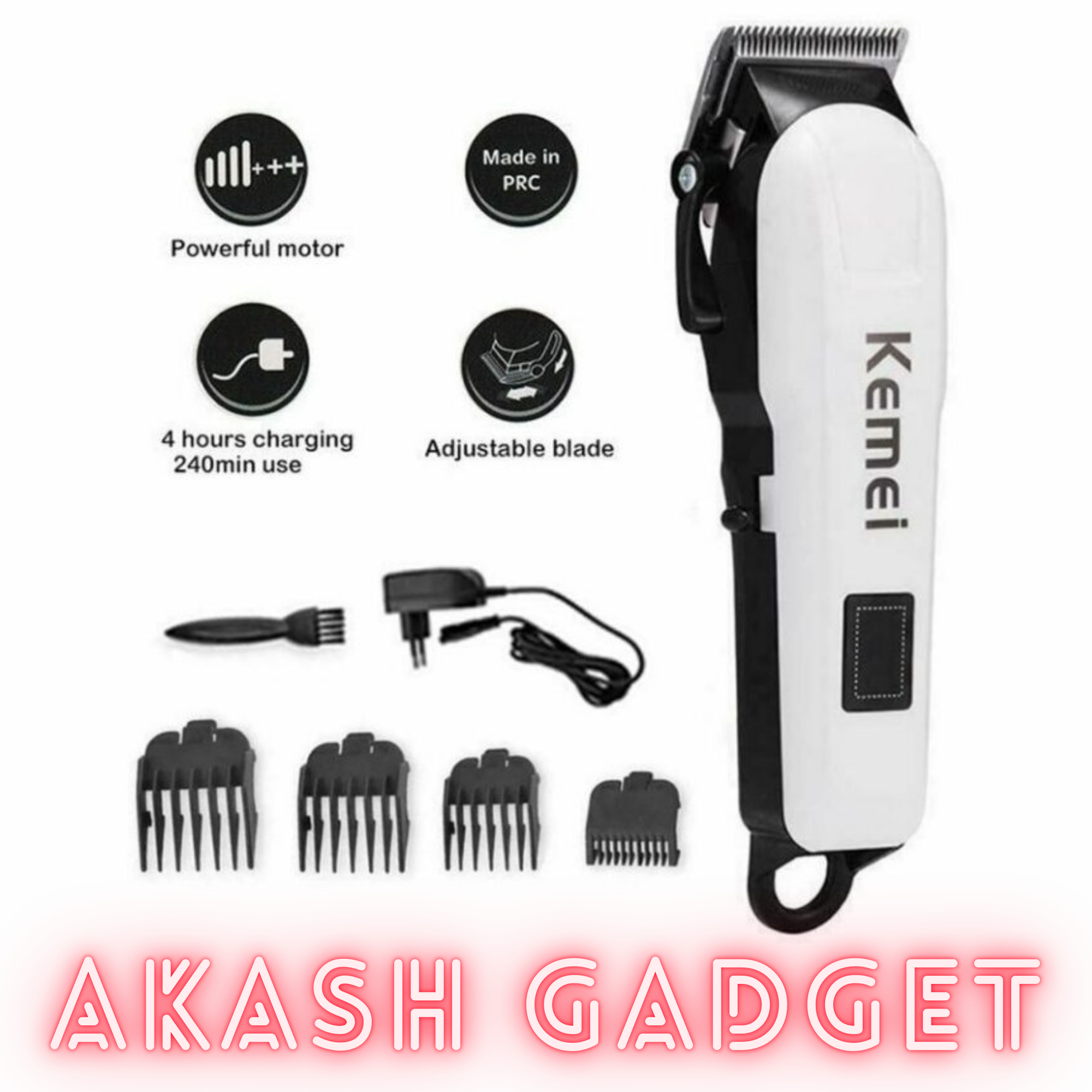 Kemei KM-809A Rechargeable Hair Clipper and Trimmer for Men_img_5