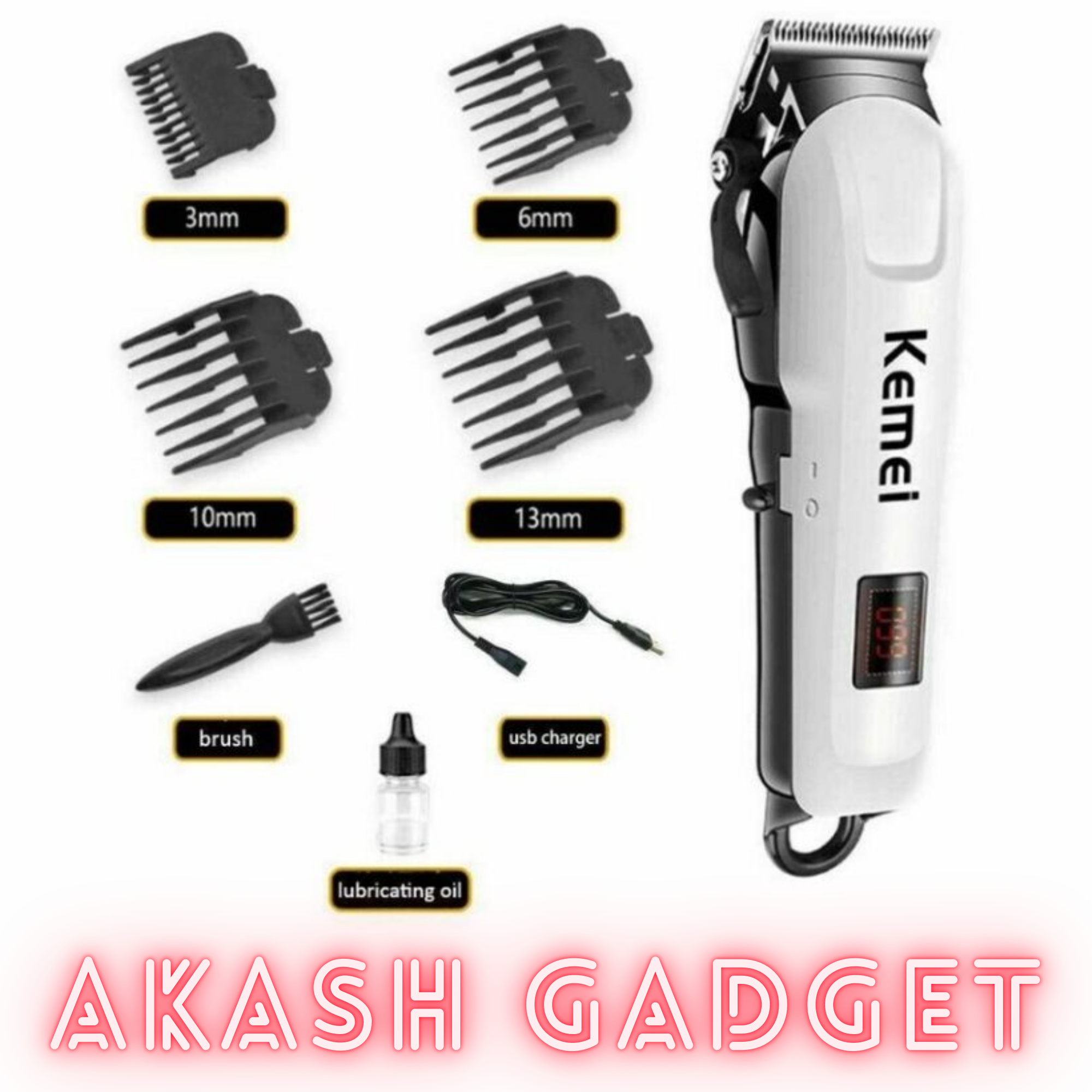 Kemei KM-809A Rechargeable Hair Clipper and Trimmer for Men_img_6