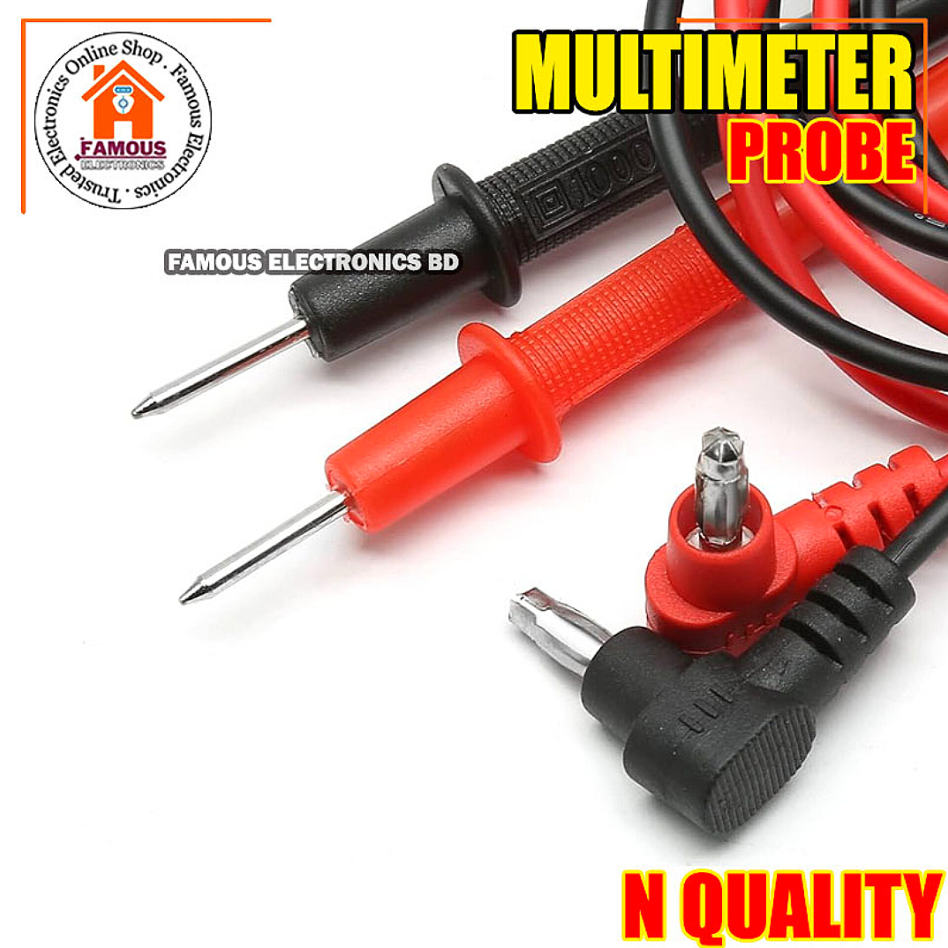 Normal Quality Universal Multimeter Test Lead Probe - Red and Black_img_2