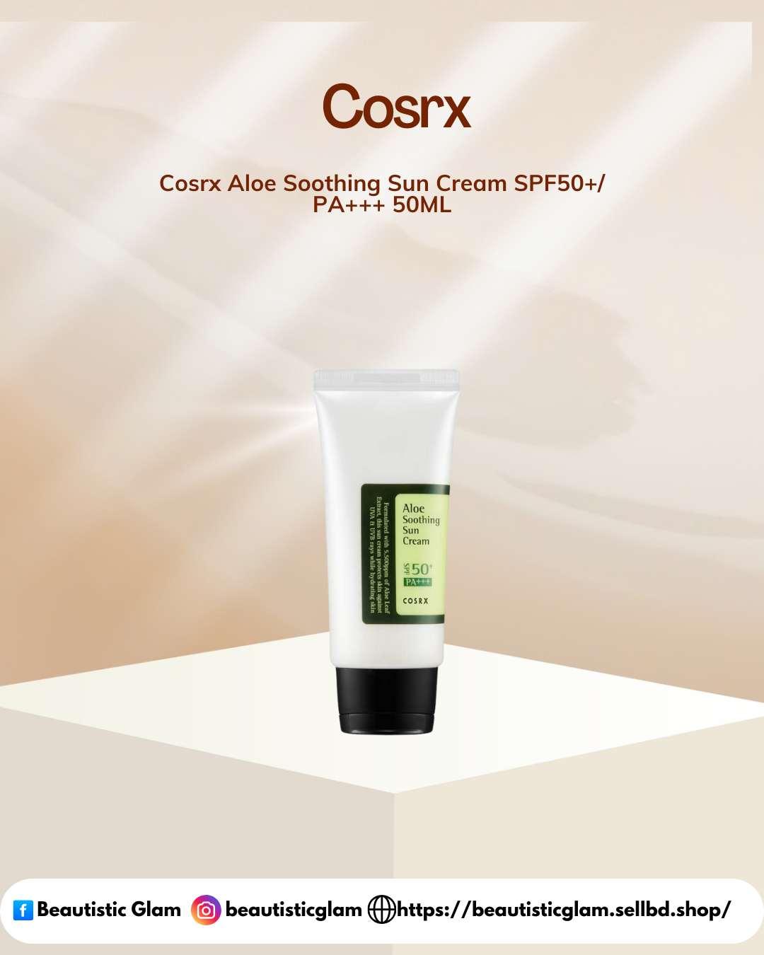 Cosrx Aloe Soothing Sun Cream SPF50+/ PA+++ 50ML