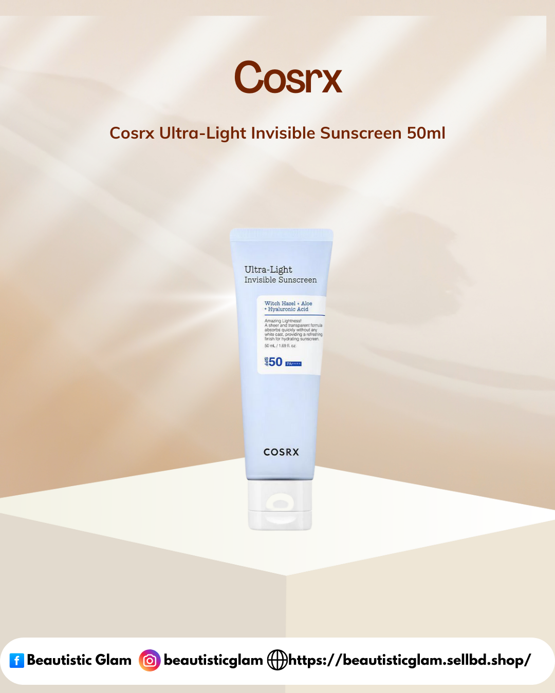 Cosrx Ultra-Light Invisible Sunscreen 50ml
