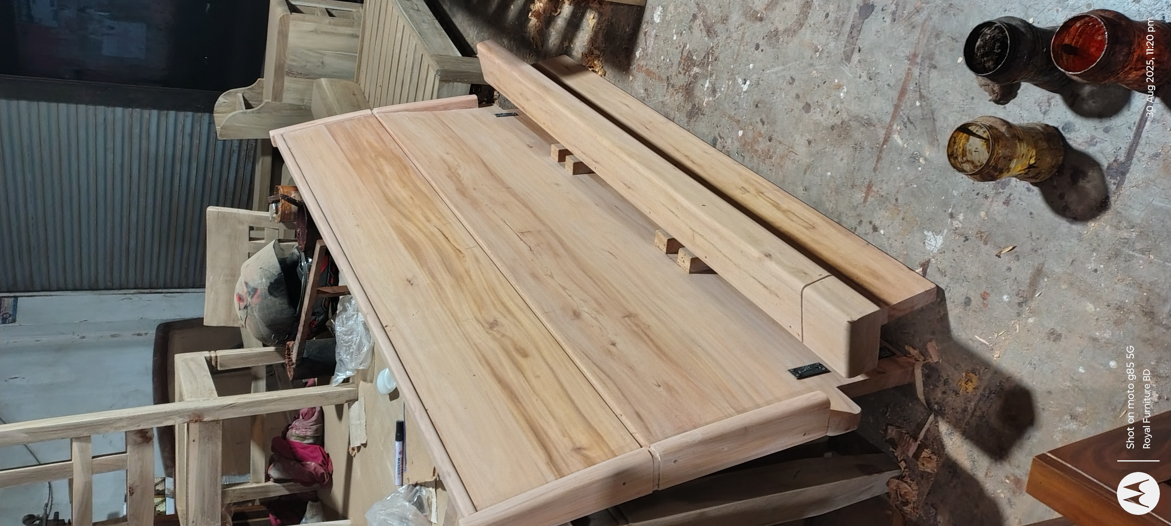 Solid Mahogany Wooden Bed – Simple Modern Design | WCF-CODE-BD-315_img_5