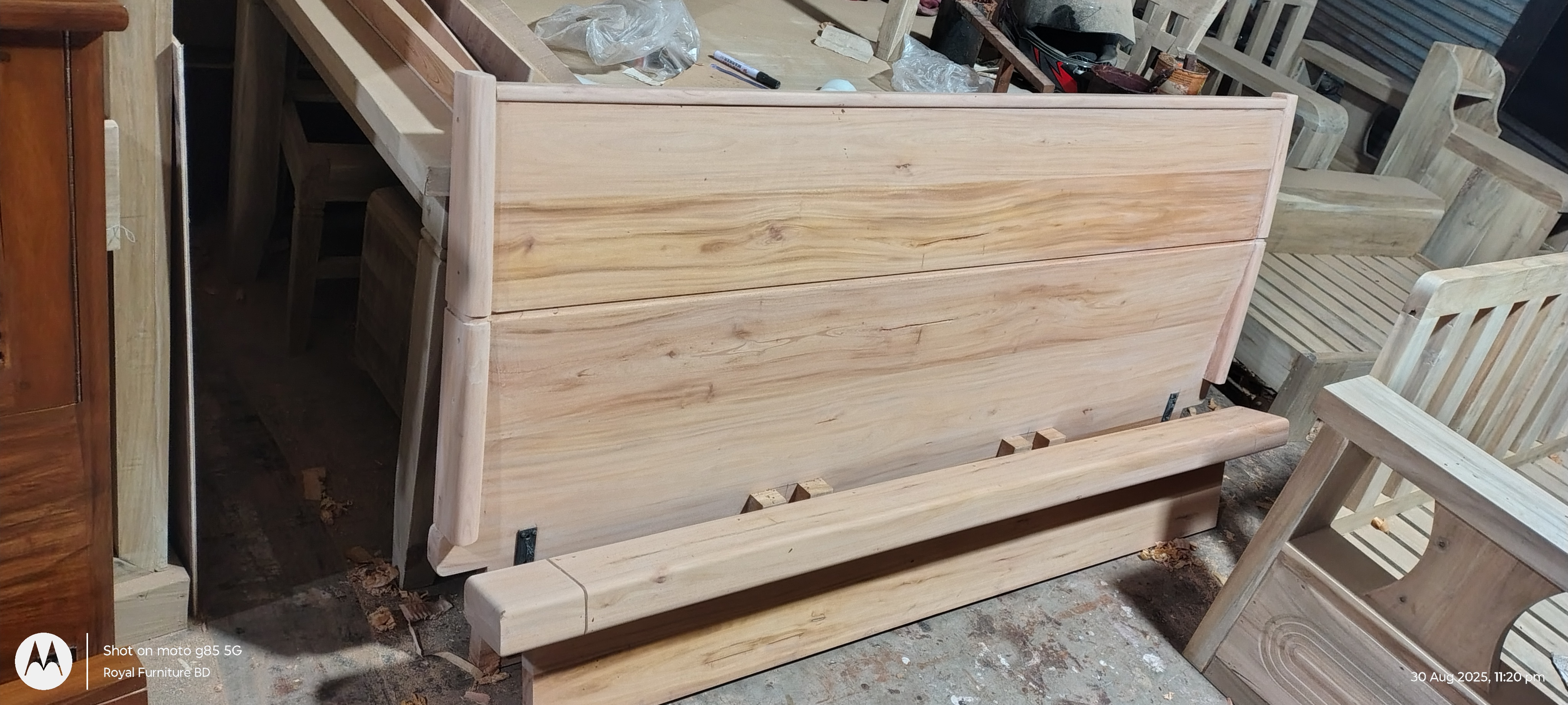 Solid Mahogany Wooden Bed – Simple Modern Design | WCF-CODE-BD-315_img_6