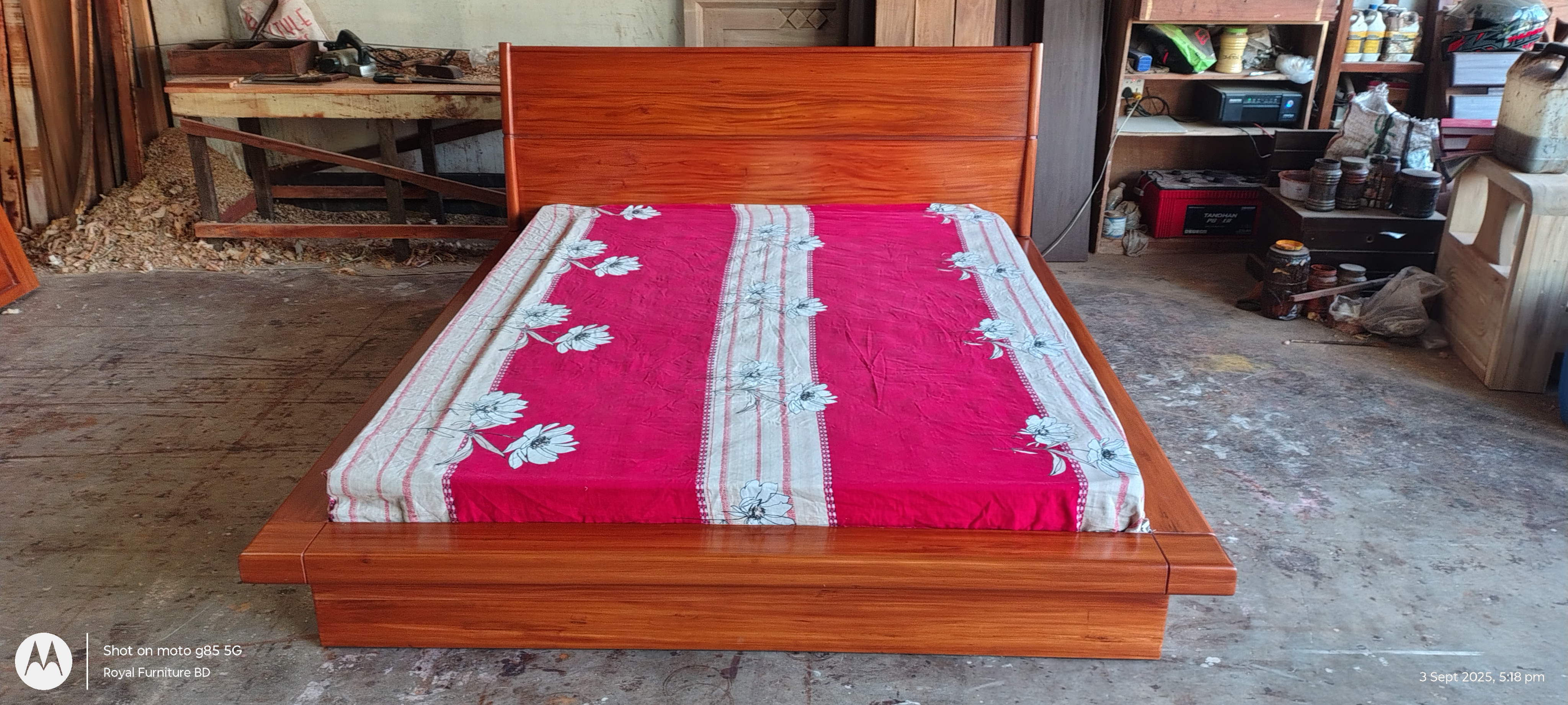 Solid Mahogany Wooden Bed – Simple Modern Design | WCF-CODE-BD-315_img_7