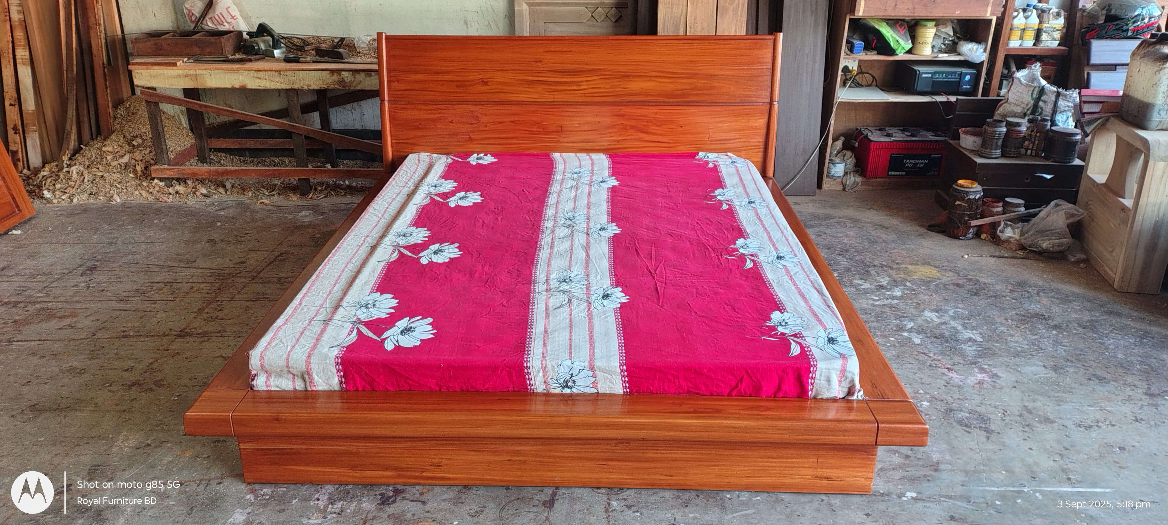 Solid Mahogany Wooden Bed – Simple Modern Design | WCF-CODE-BD-315_img_8