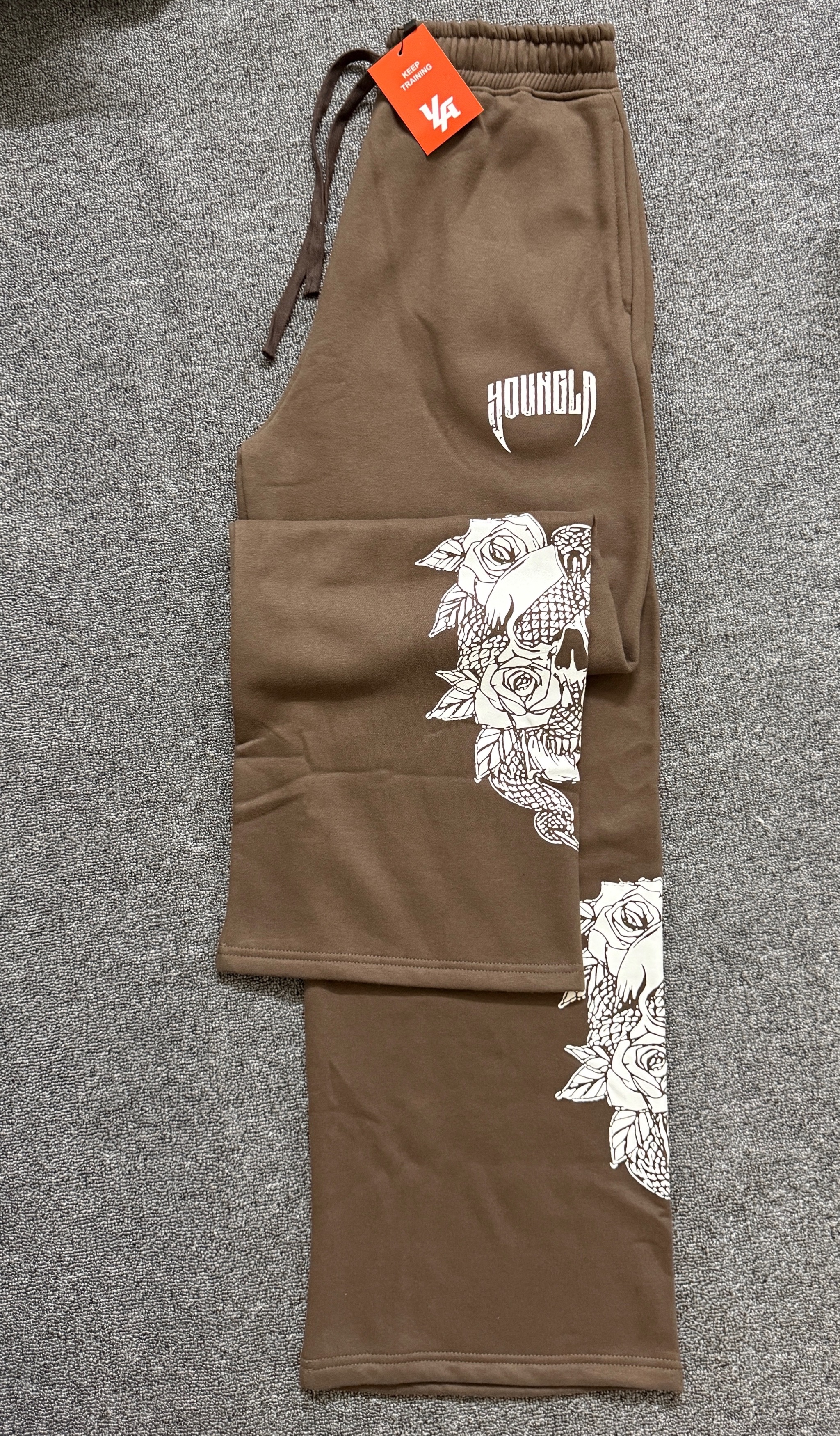 Brown youngla down collection oversized Joggers_img_0