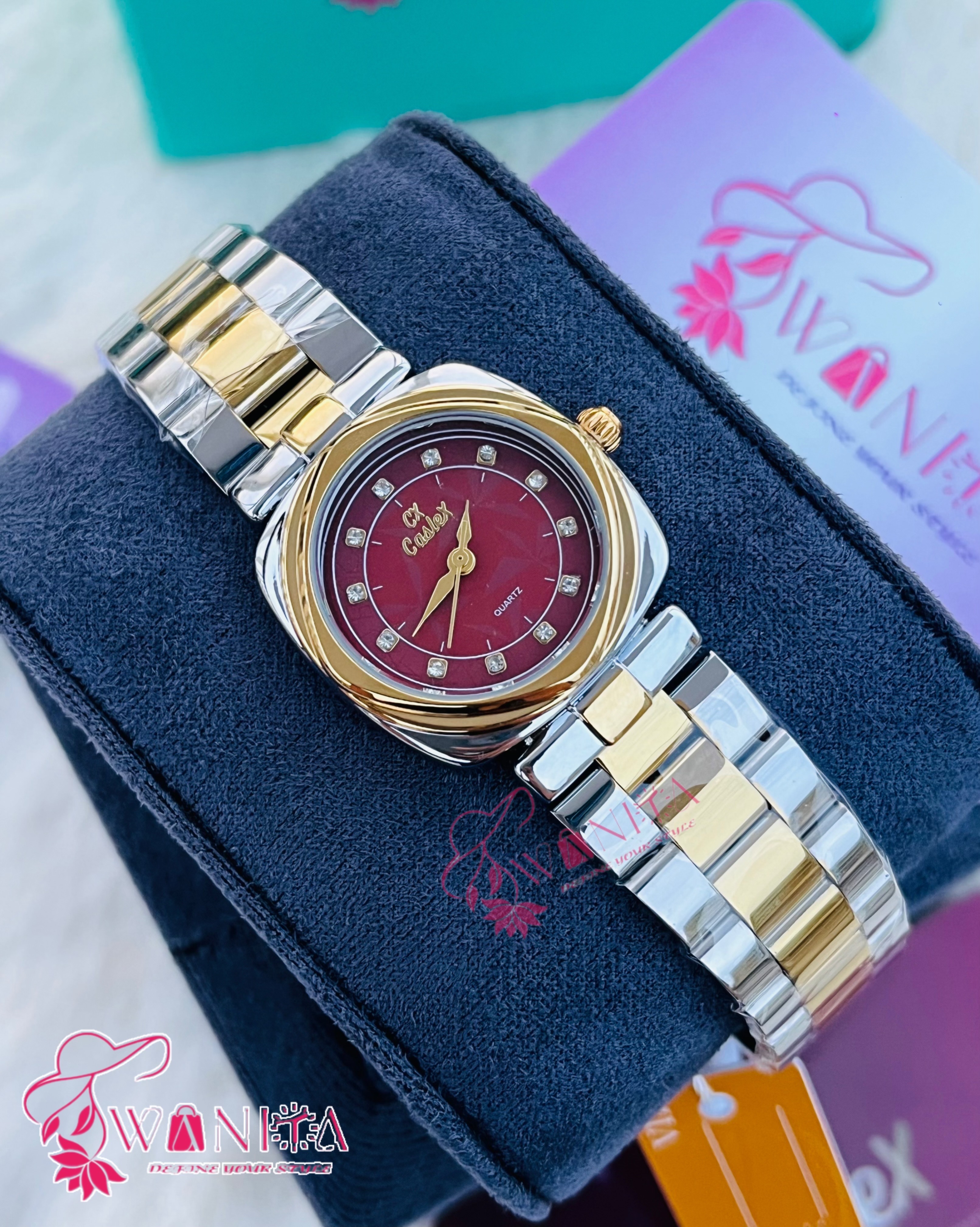 Original Ladies Wine Dial Watch