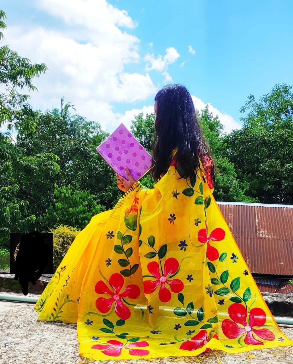 Hand Print Half Silk Saree_img_0