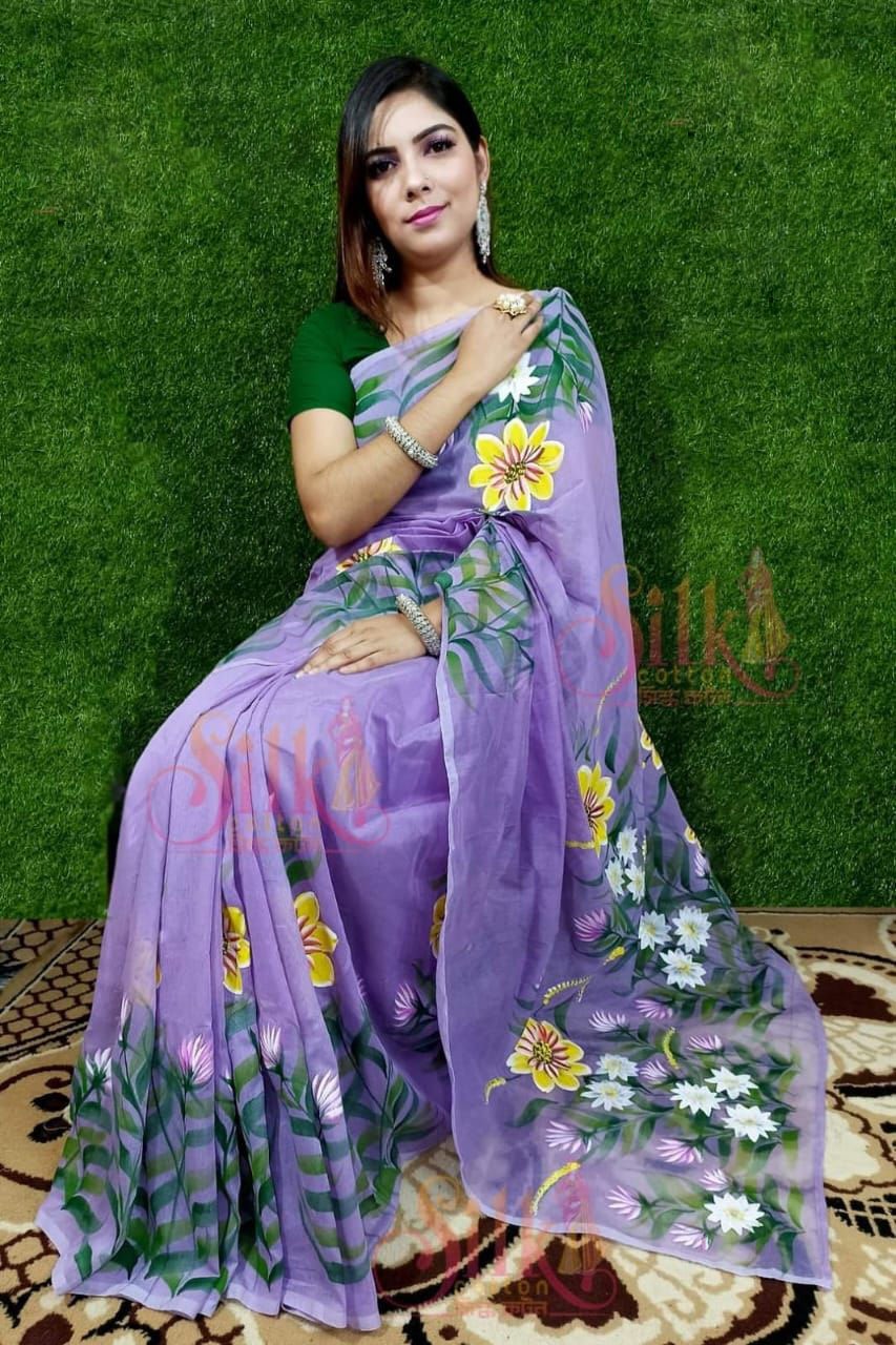 Hand Print Half Silk Saree_img_0