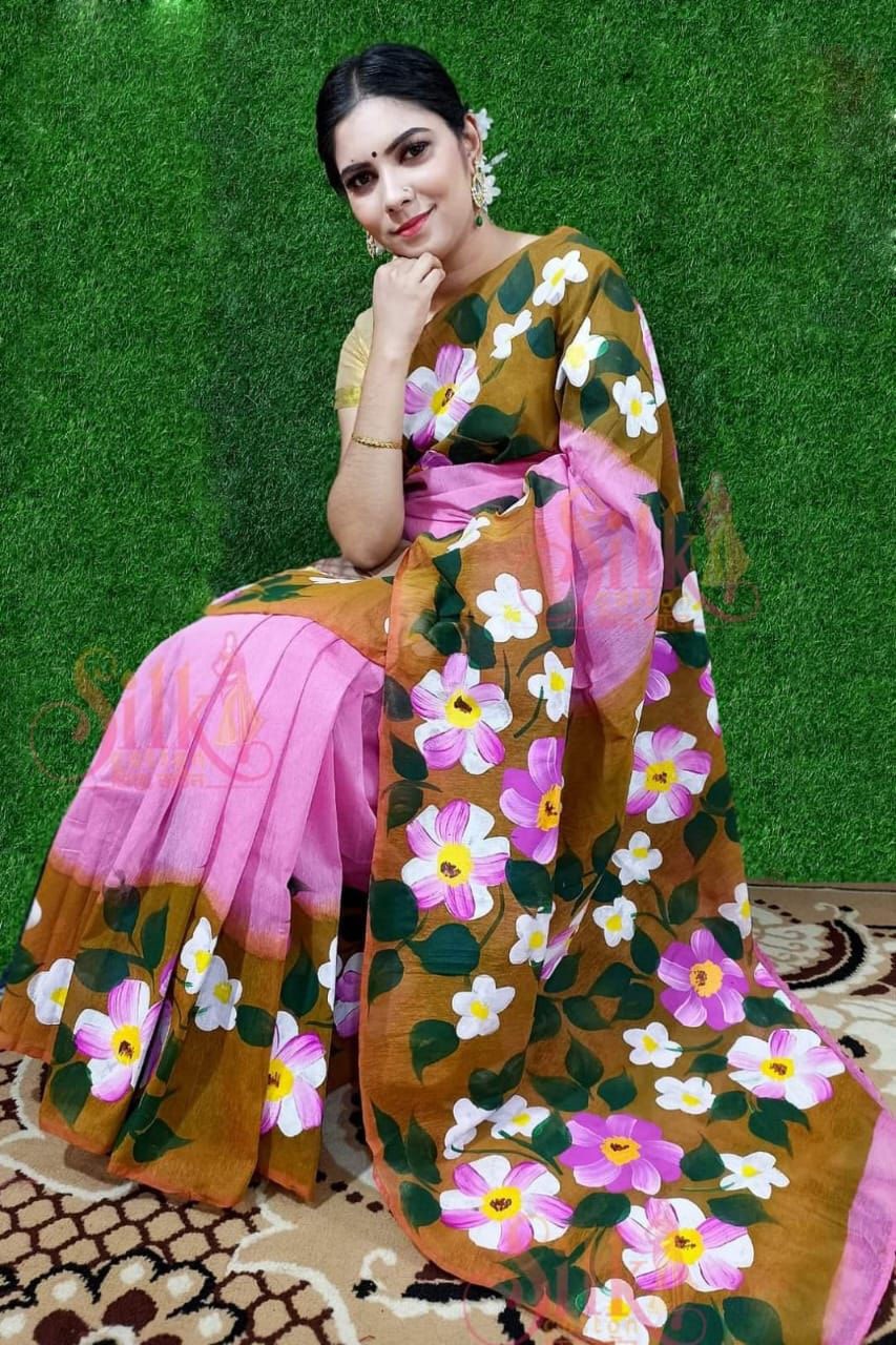 Hand Print Half Silk Saree_img_0