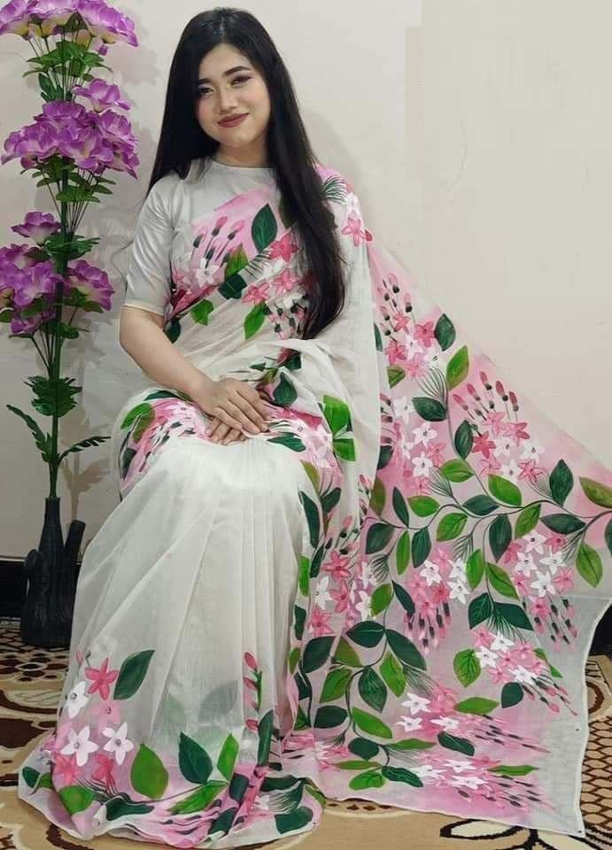 Hand Print Half Silk Saree_img_0