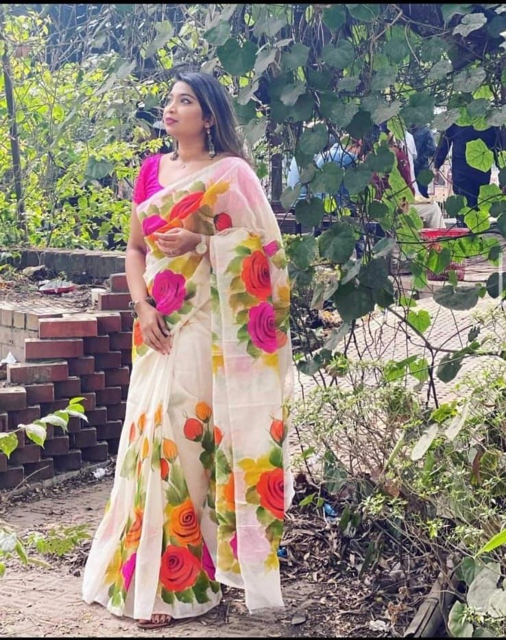 Hand Print Half Silk Saree_img_0