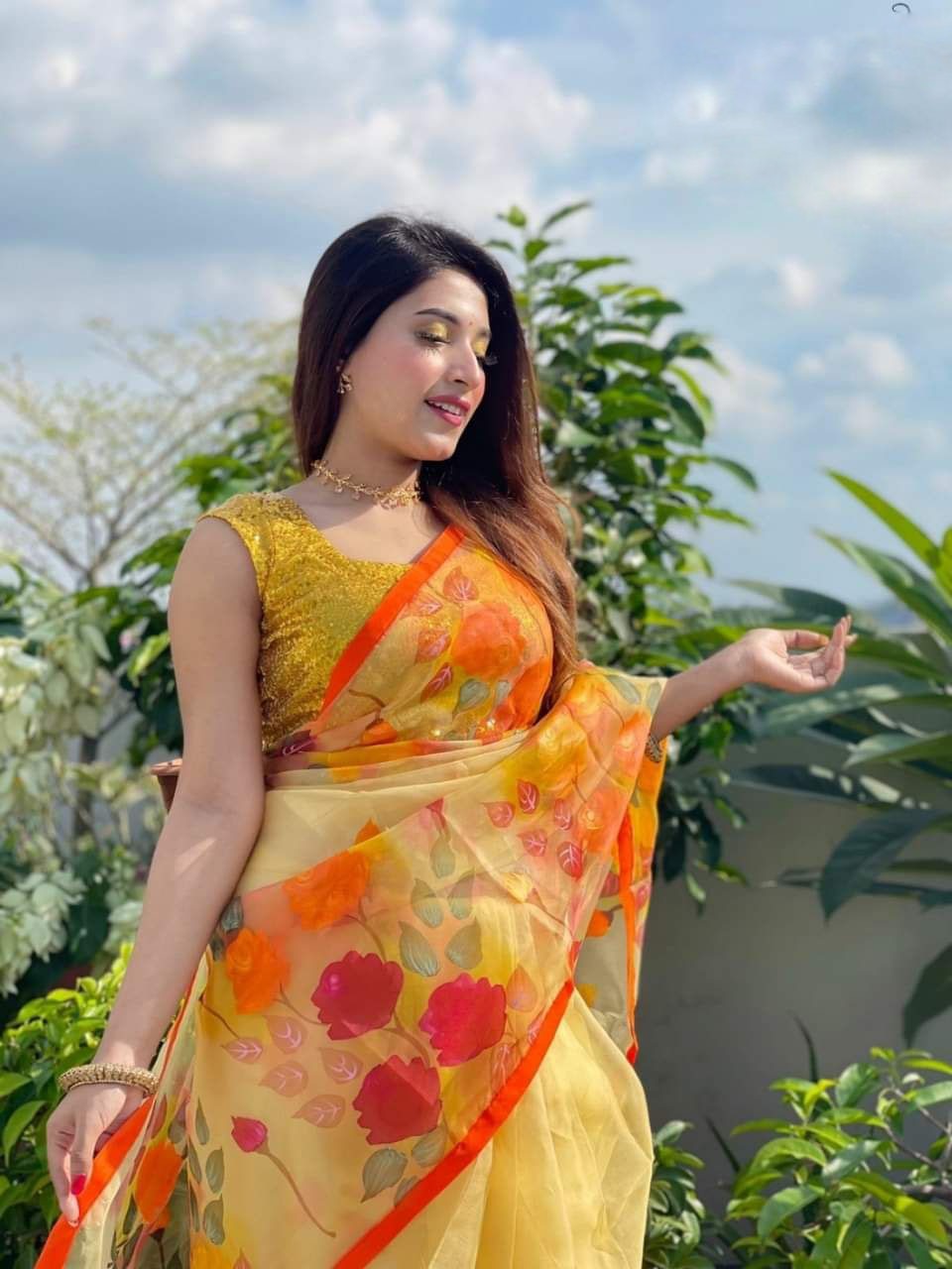 Hand Print Half Silk Saree_img_0