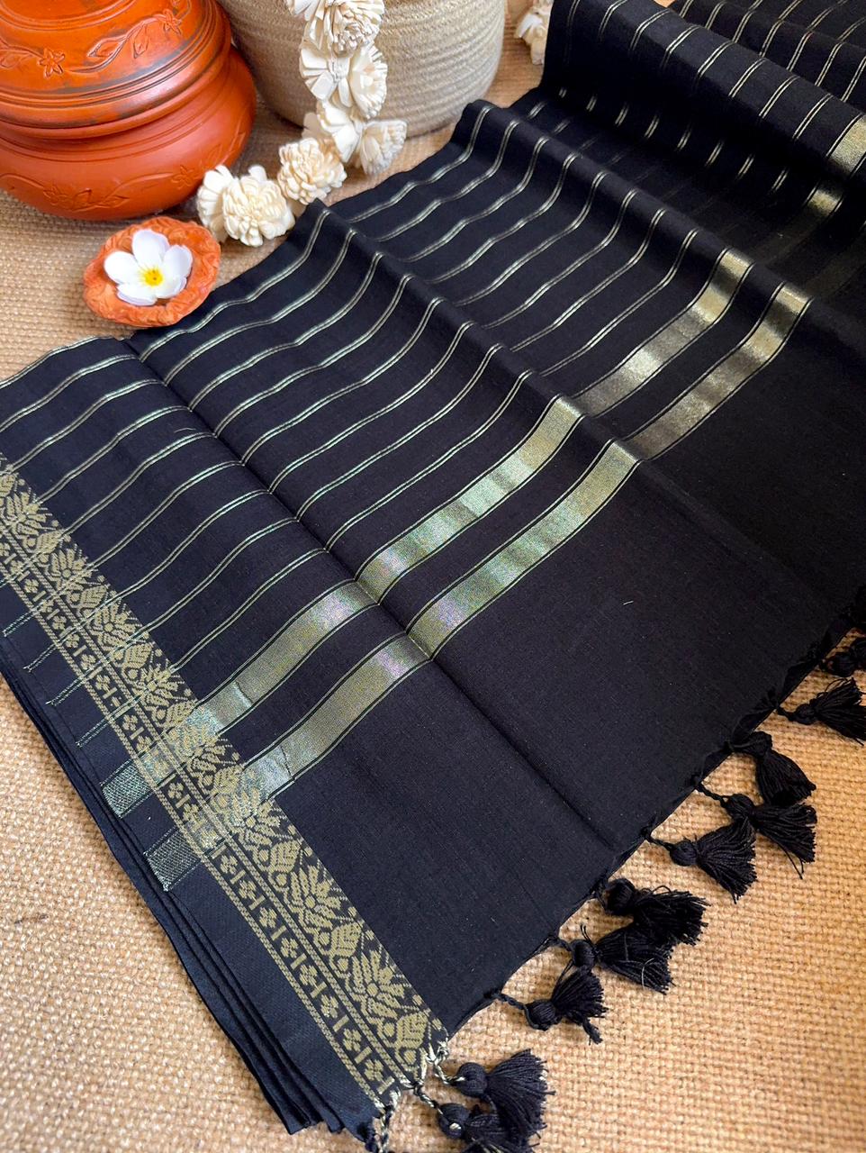 Black Handloom Saree