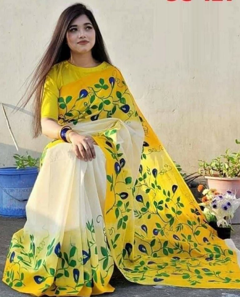 Hand Print Half Silk Saree_img_0