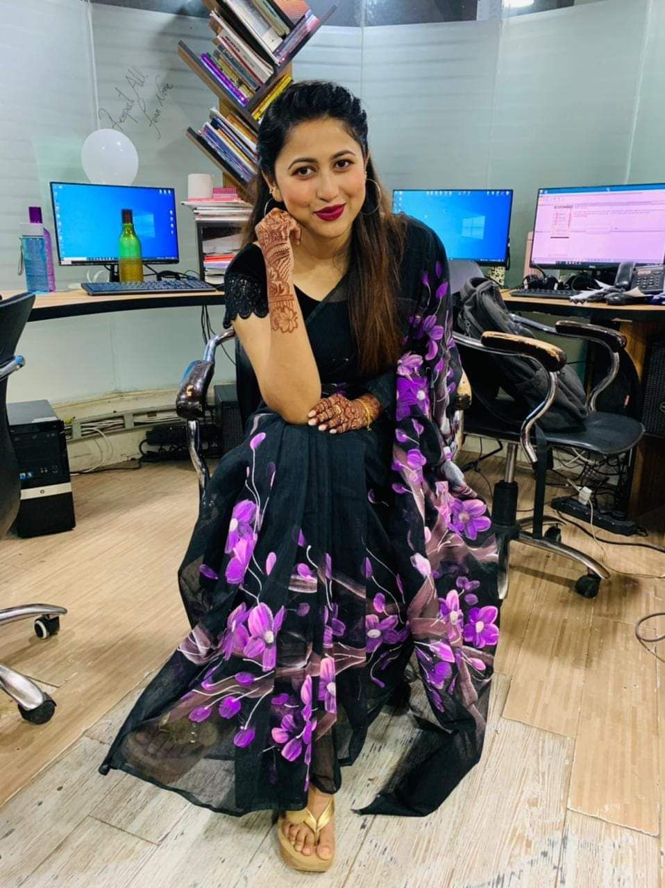 Hand Print Half Silk Saree_img_0