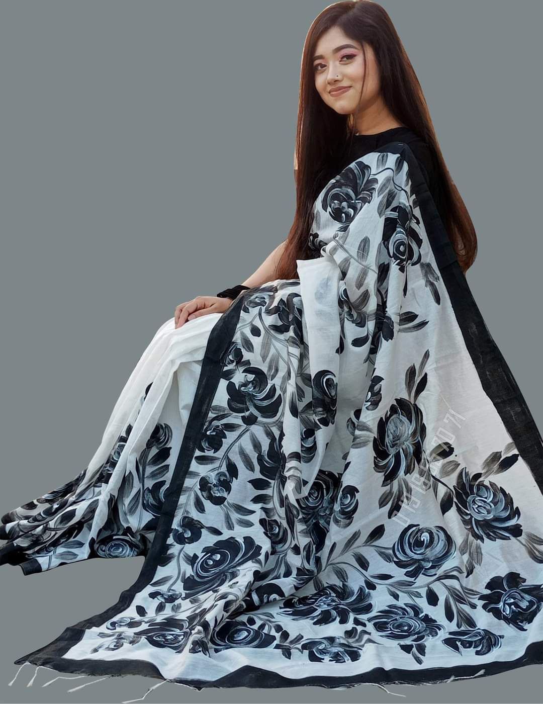 Hand Print Half Silk Saree_img_0