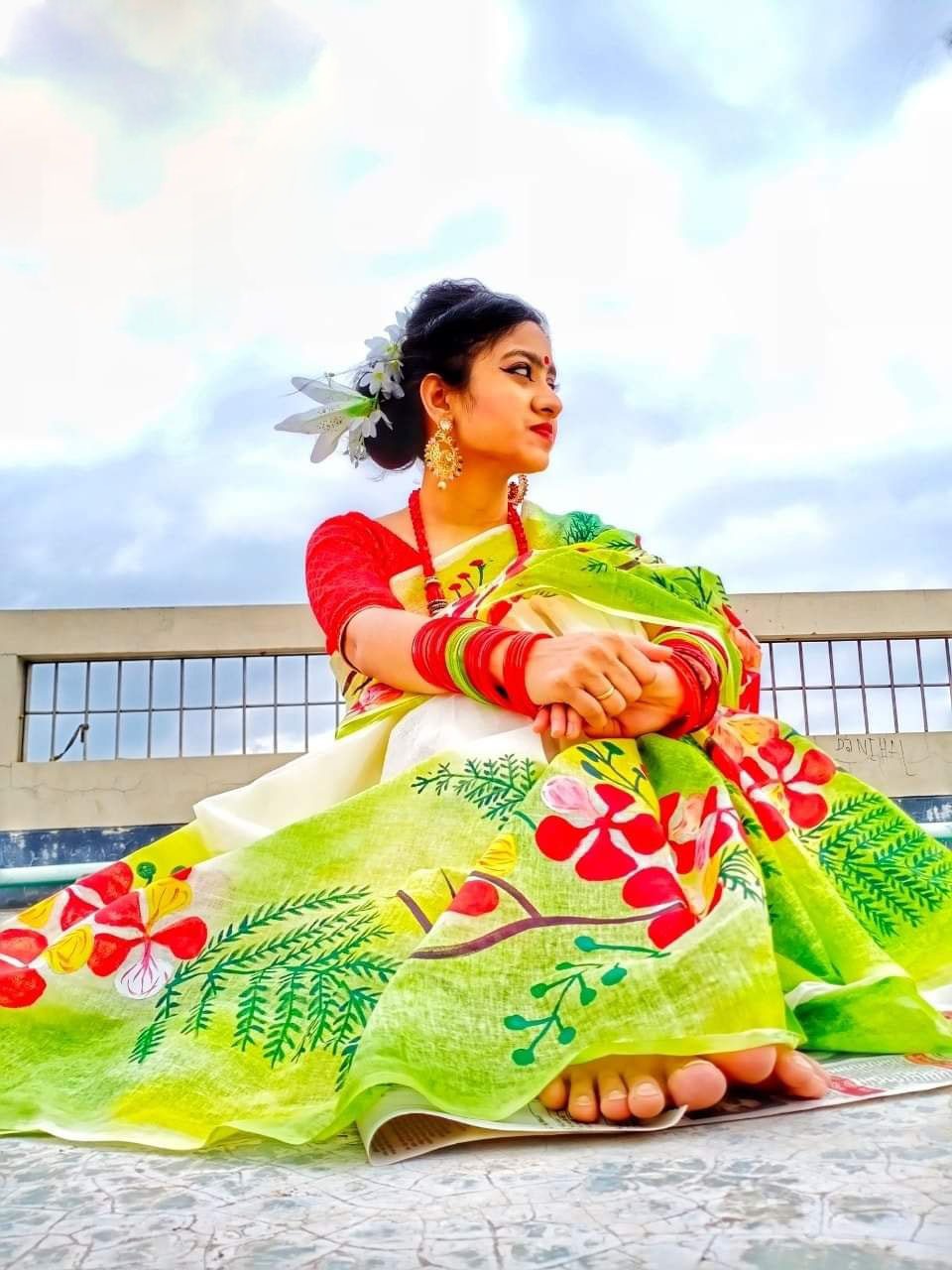 Hand Print Half Silk Saree_img_0