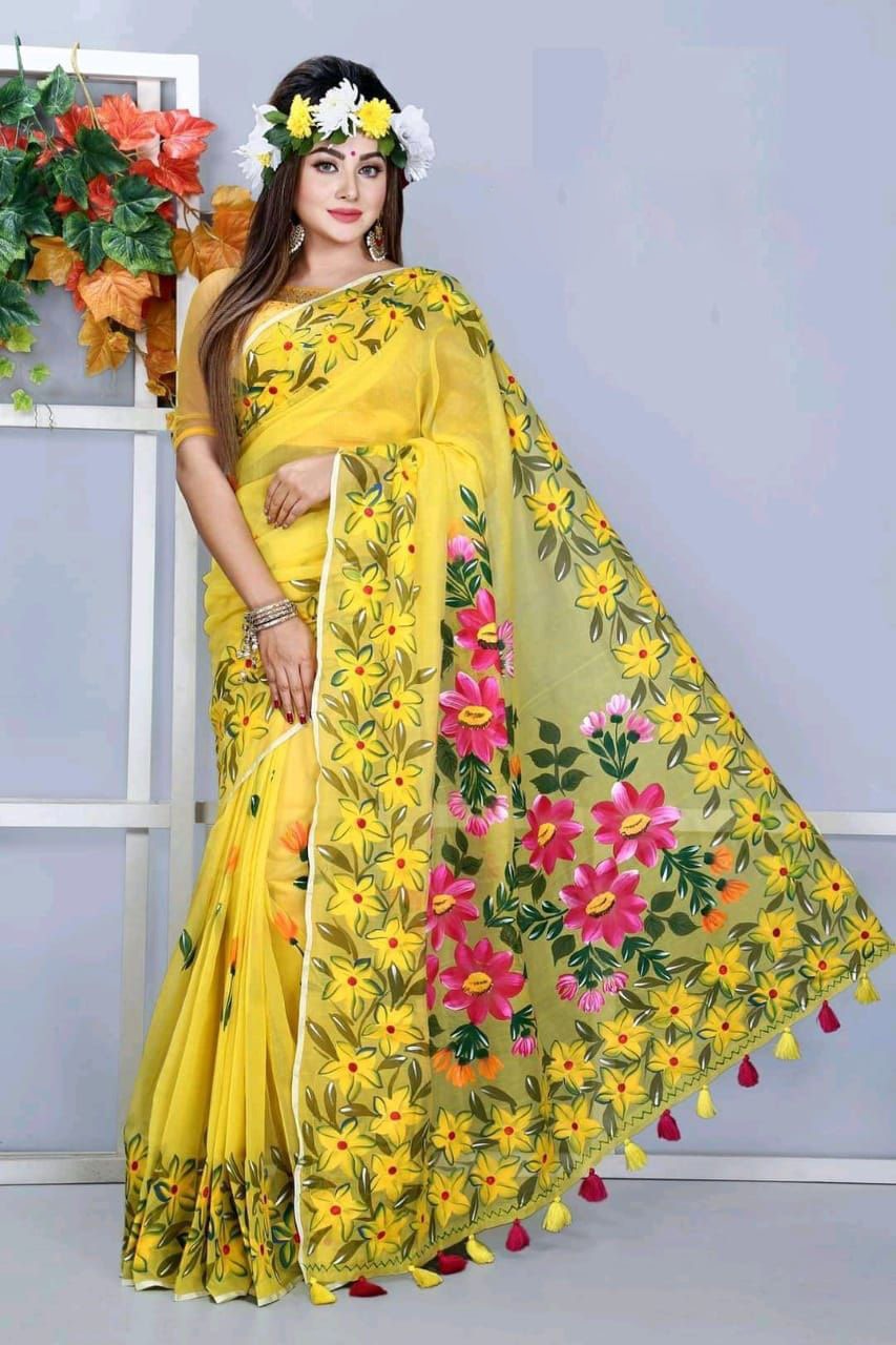 Hand Print Half Silk Saree_img_0