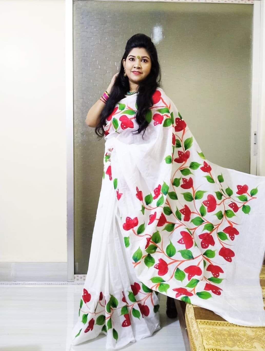 Hand Print Half Silk Saree_img_0