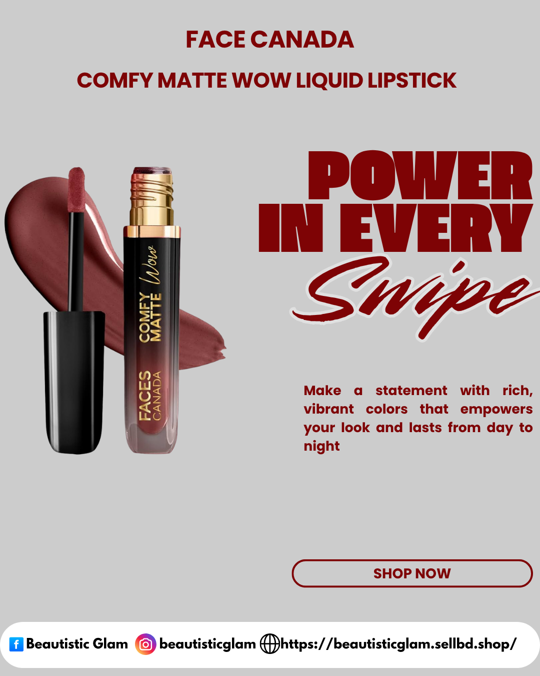 Comfy Matte Wow Liquid Lipstick