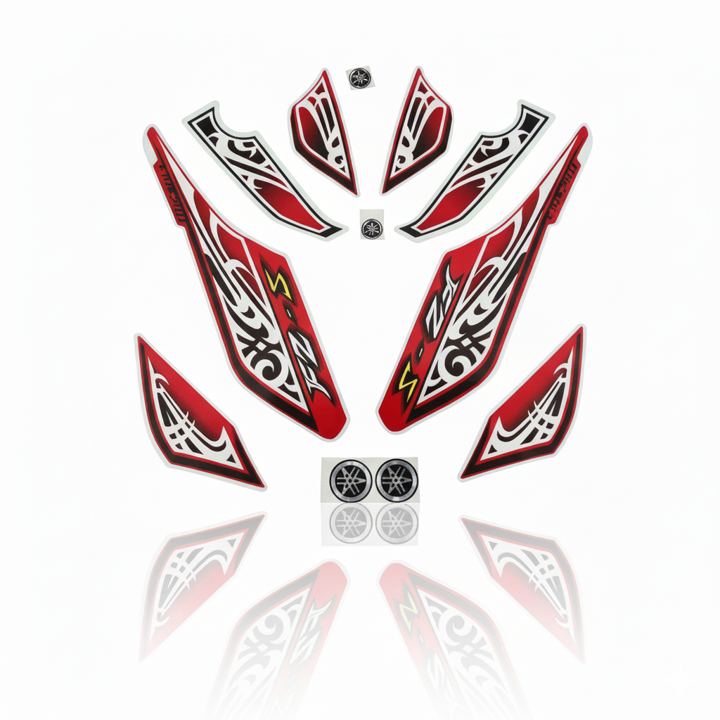 Full Set Sticker for Yamaha FZS V1 (Red Colour) bike._img_0