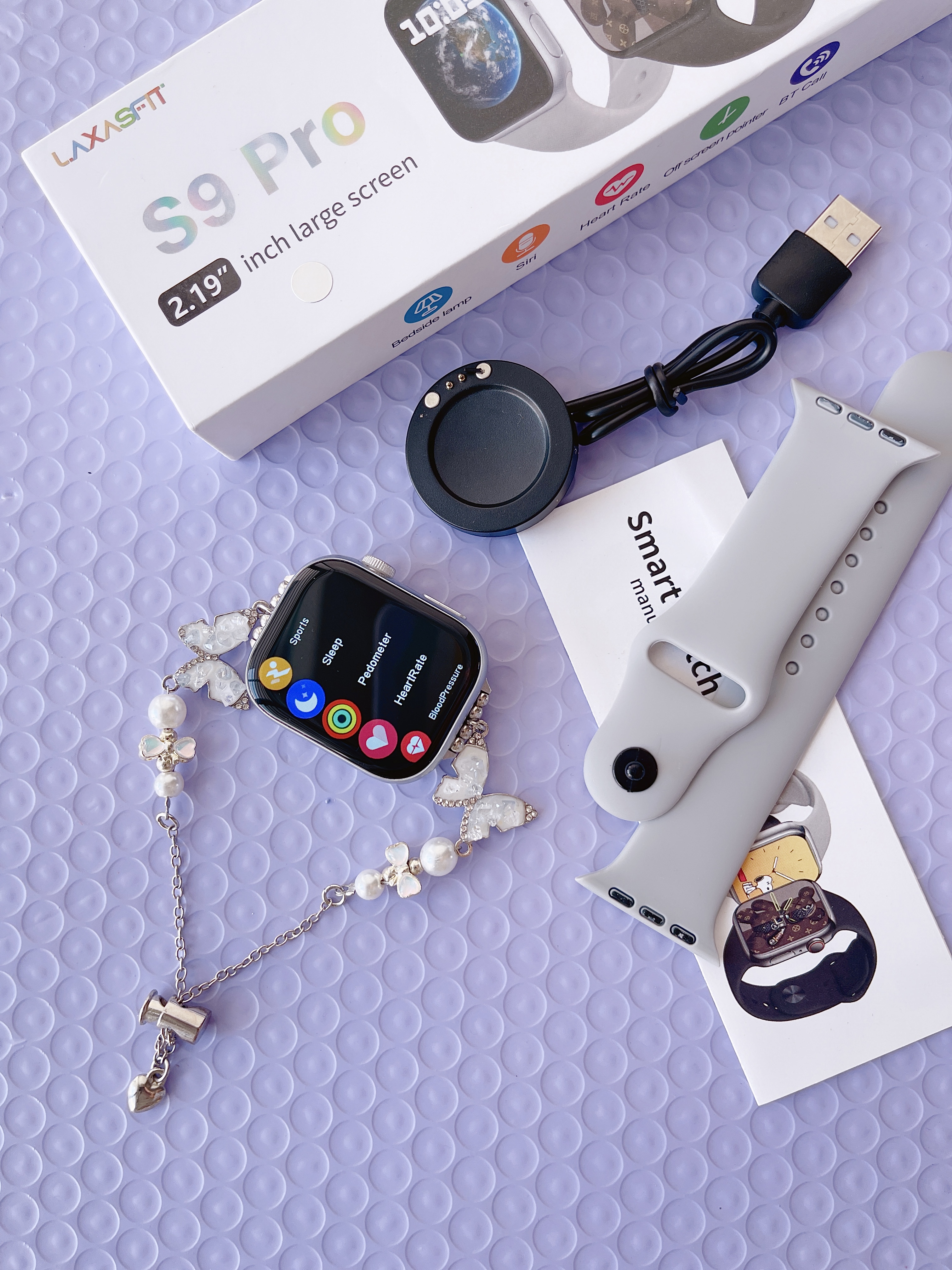 S9 Pro smart Watch with butterfly bracelet_img_2