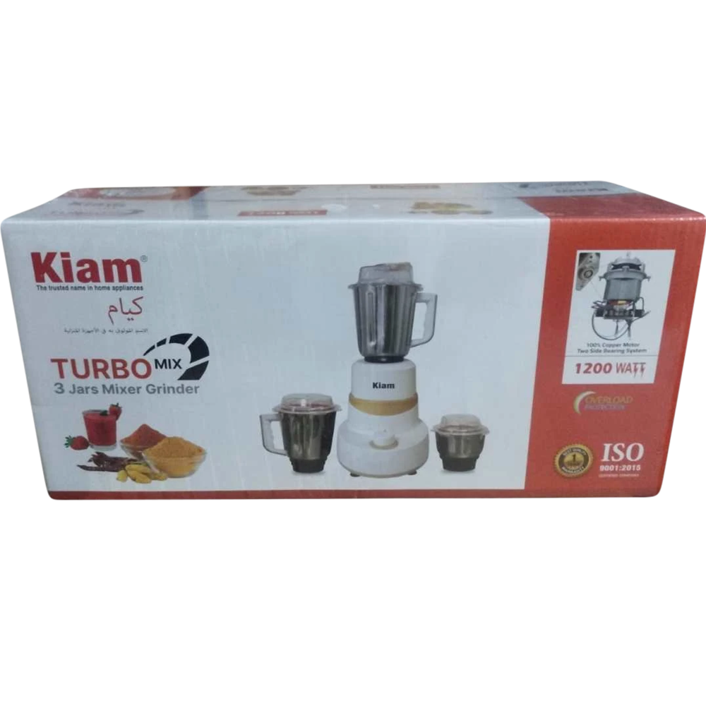 l Kiam Turbo Mix 750w_(3 Jars Mixer Grinder)