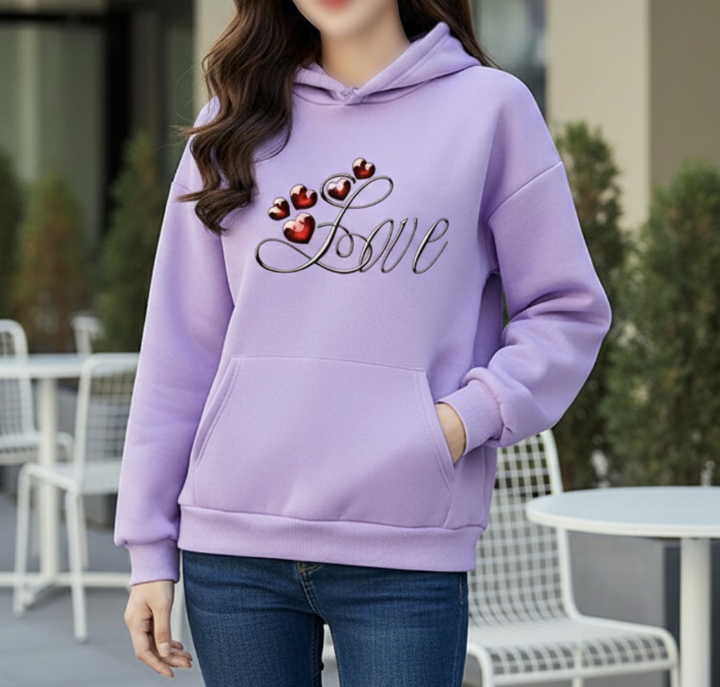 Premium Comfortable Printed Ladies Winter Hoodie_img_0