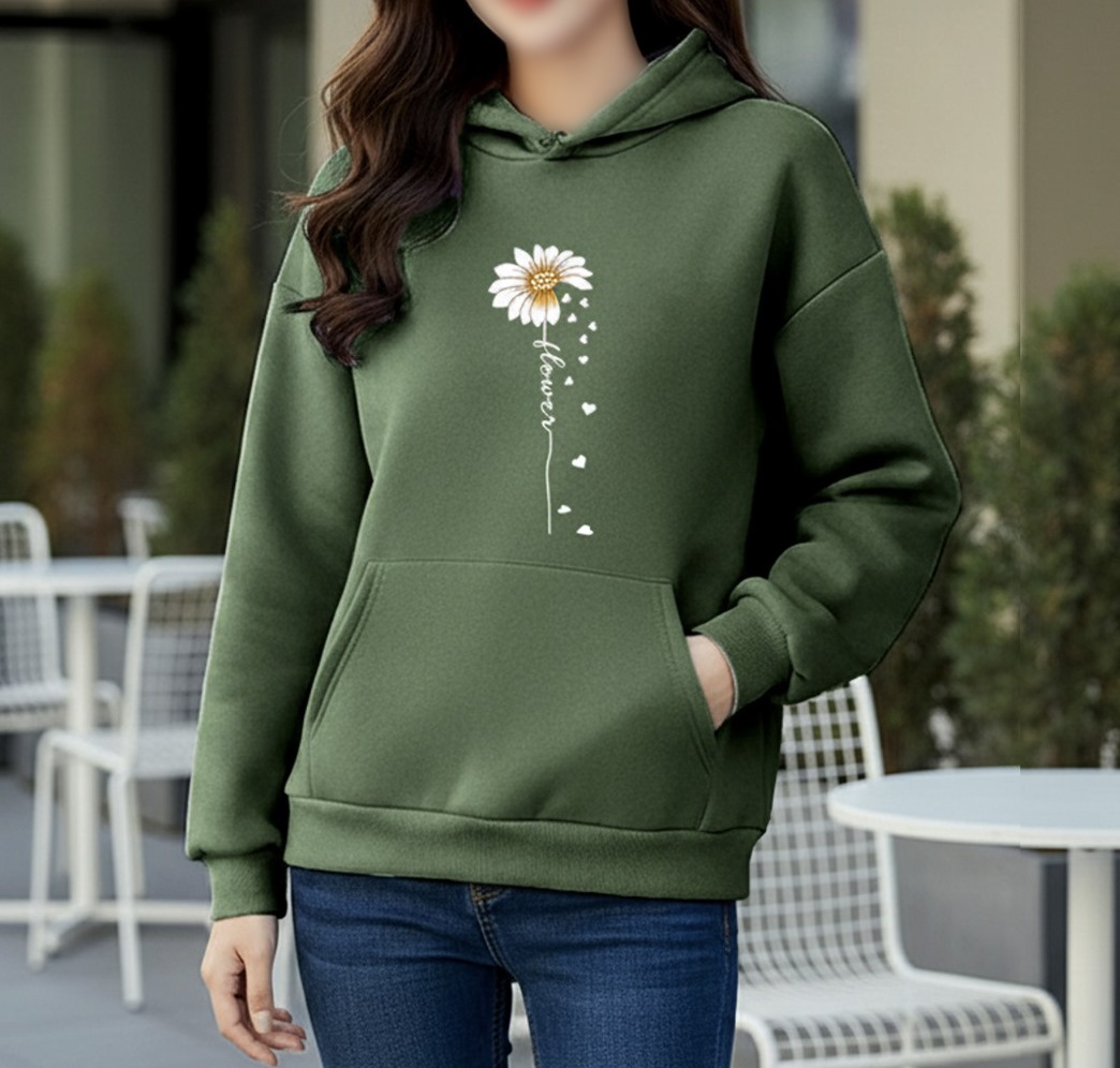 Premium Comfortable Printed Ladies Winter Hoodie_img_0