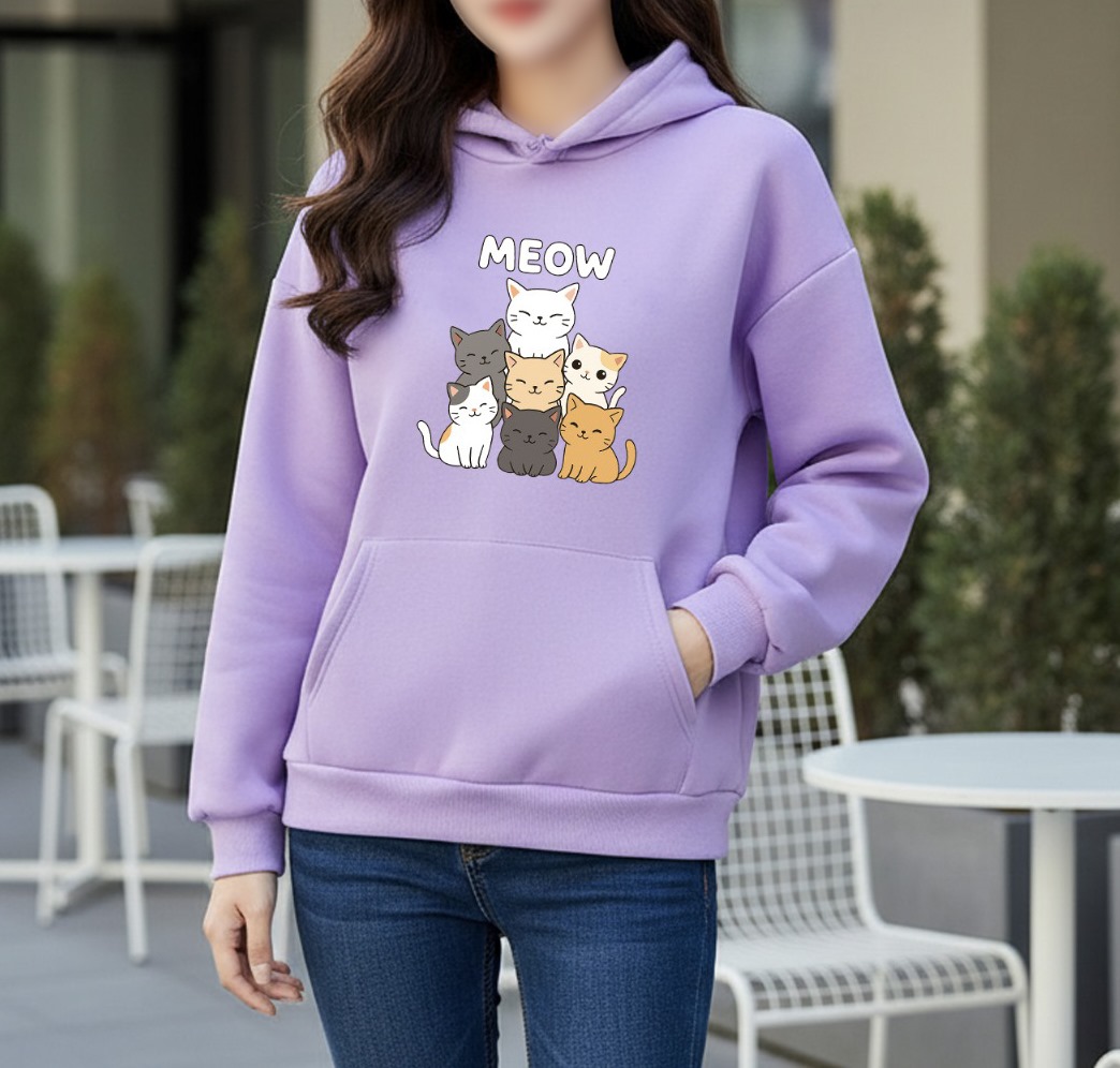 Premium Comfortable Printed Ladies Winter Hoodie_img_0