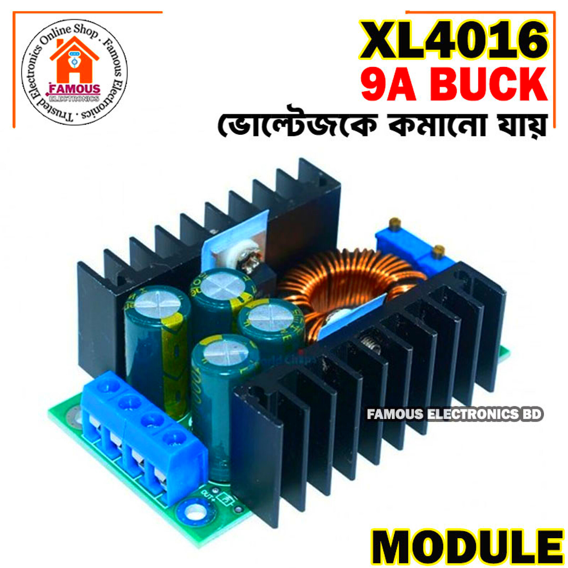 300W XL4016 DC-DC Max 9A Step Down Buck Converter 5-40V to 1.2-35V Adjustable Power Supply Module_img_7