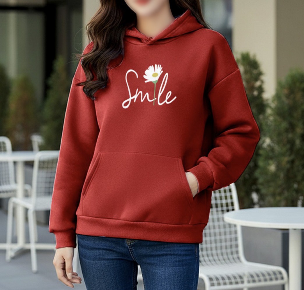 Premium Comfortable Printed Ladies Winter Hoodie_img_0