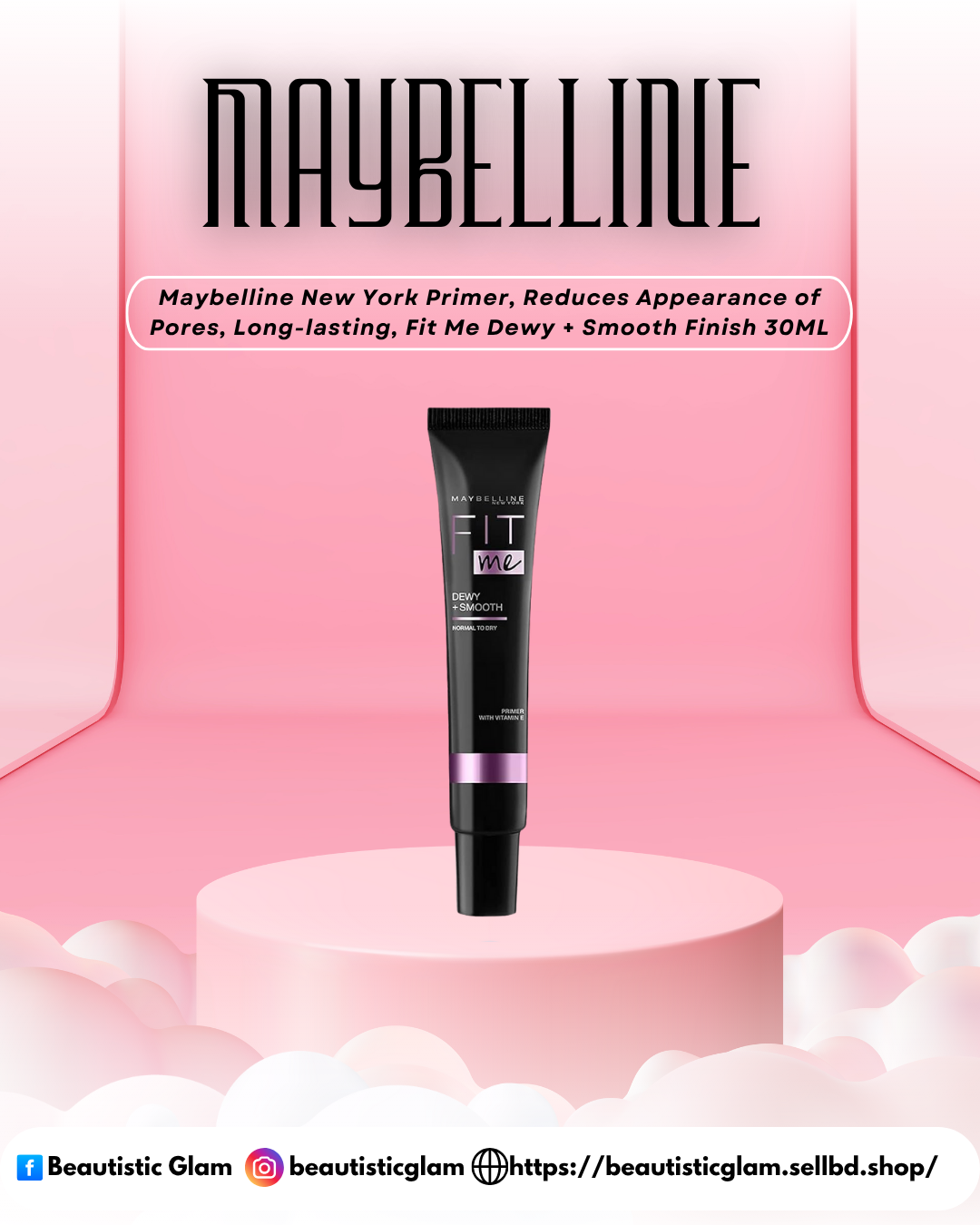 Maybelline New York Primer, Reduces Appearance of Pores, Fit Me Dewy + Smooth Finish 30ML