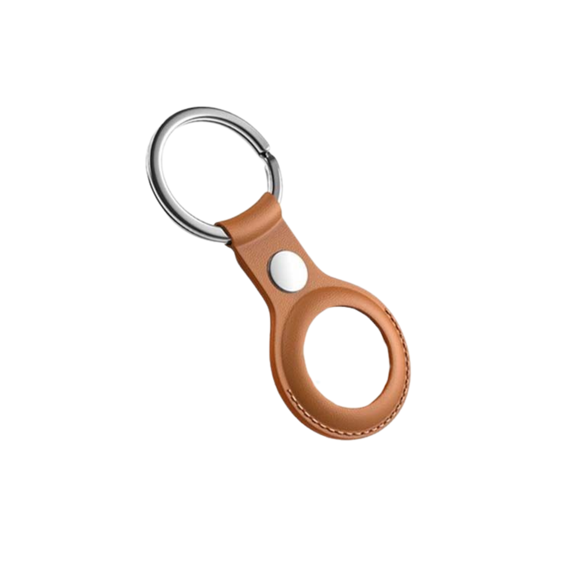 Coteetci PU Leather Key Ring Holder for Apple AirTag – Secure & Stylish Tracker Case_img_1