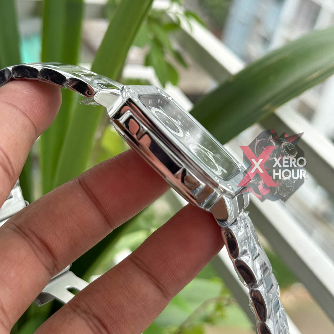 Fossil Square TV Shape Chronograph | Silver Bodyu with Black dial_img_1